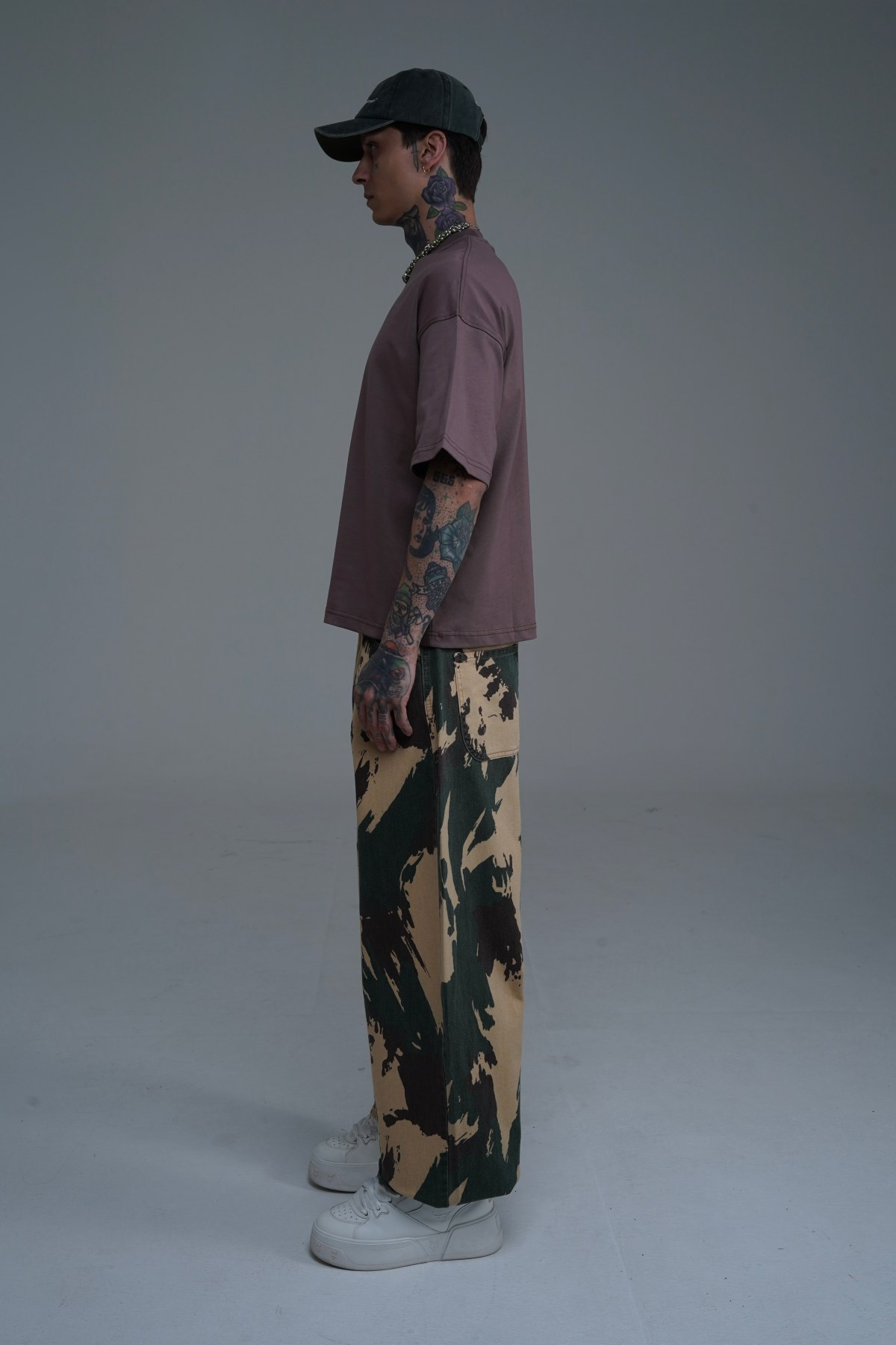 JR Kahve Boxy Fit Basic Oversize Tshirt