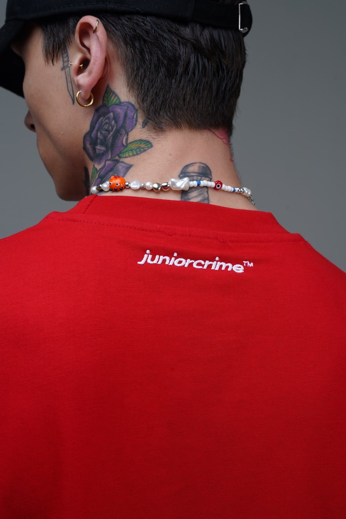 JR Kırmızı Boxy Fit Basic Oversize Tshirt