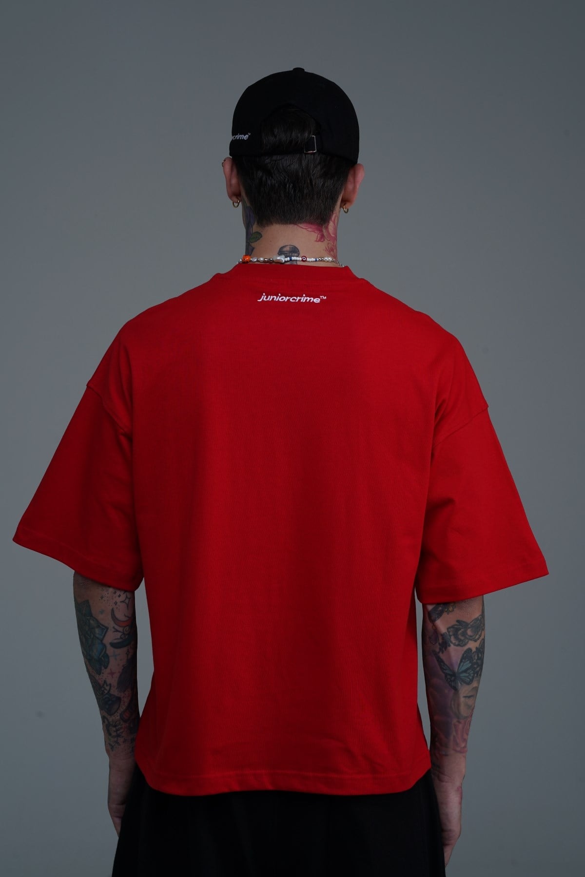 JR Kırmızı Boxy Fit Basic Oversize Tshirt