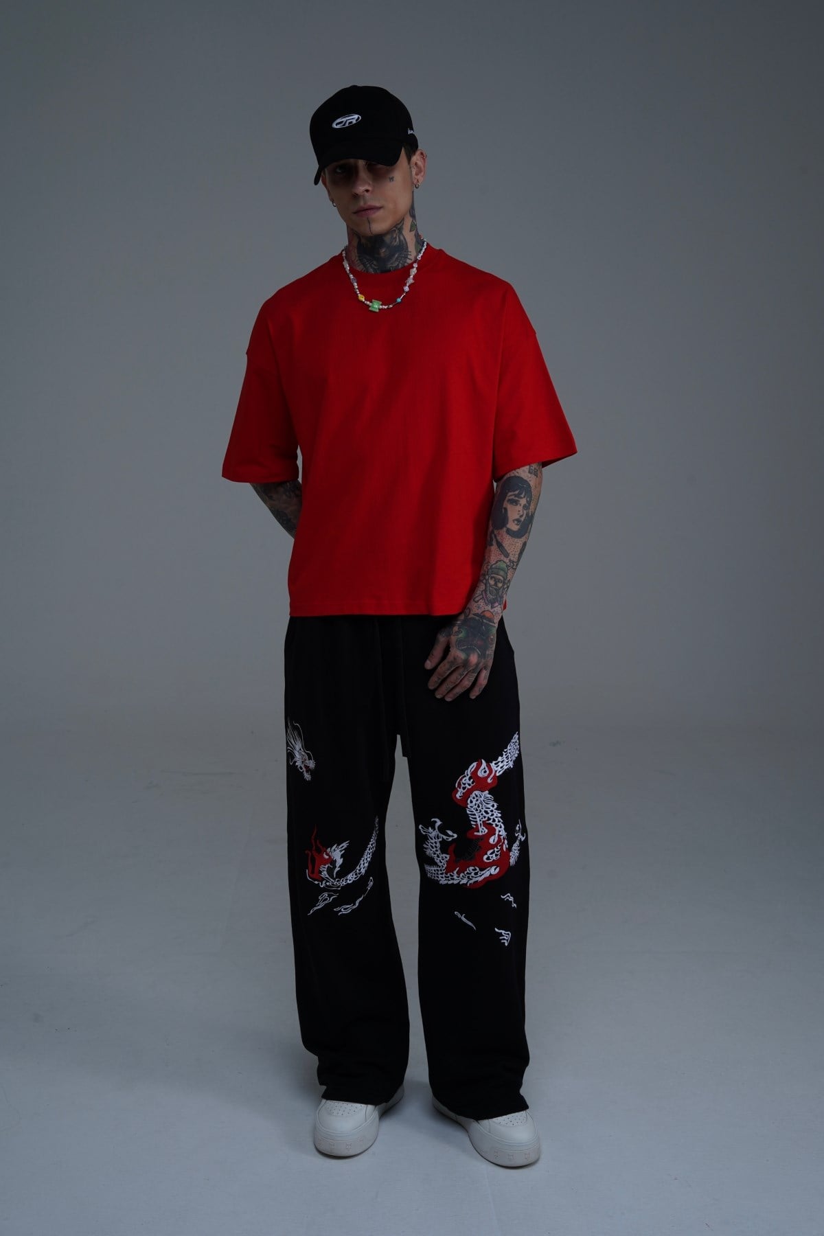 JR Kırmızı Boxy Fit Basic Oversize Tshirt