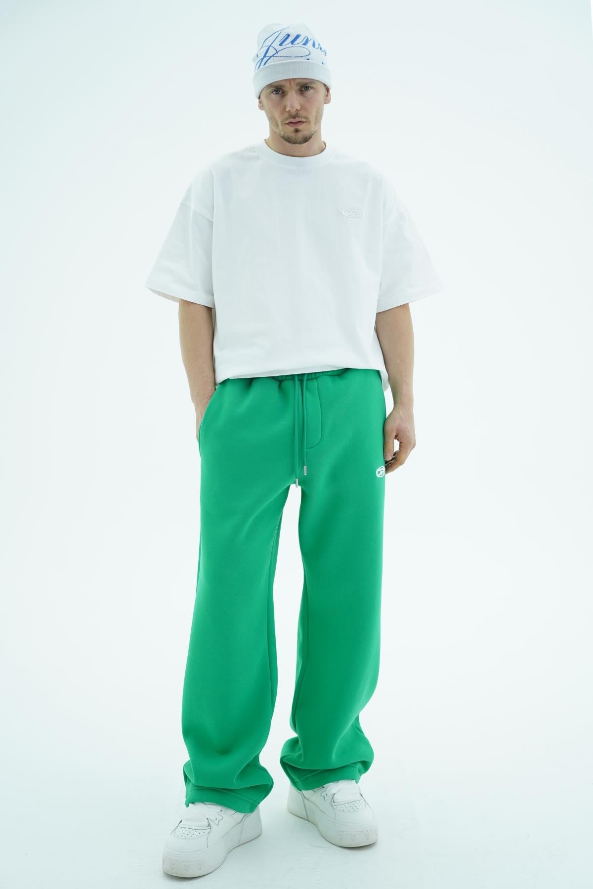JR Logo Benetton Yeşil Baggy Eşofman Altı