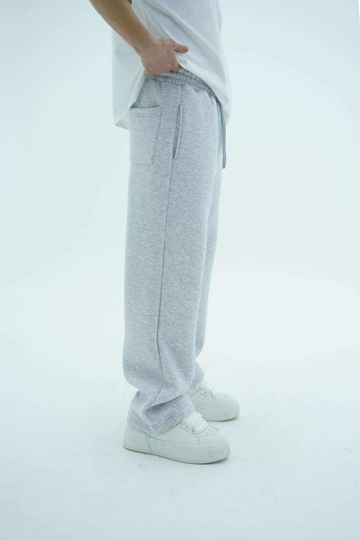 JR Logo Gri Melanj Baggy Eşofman Altı