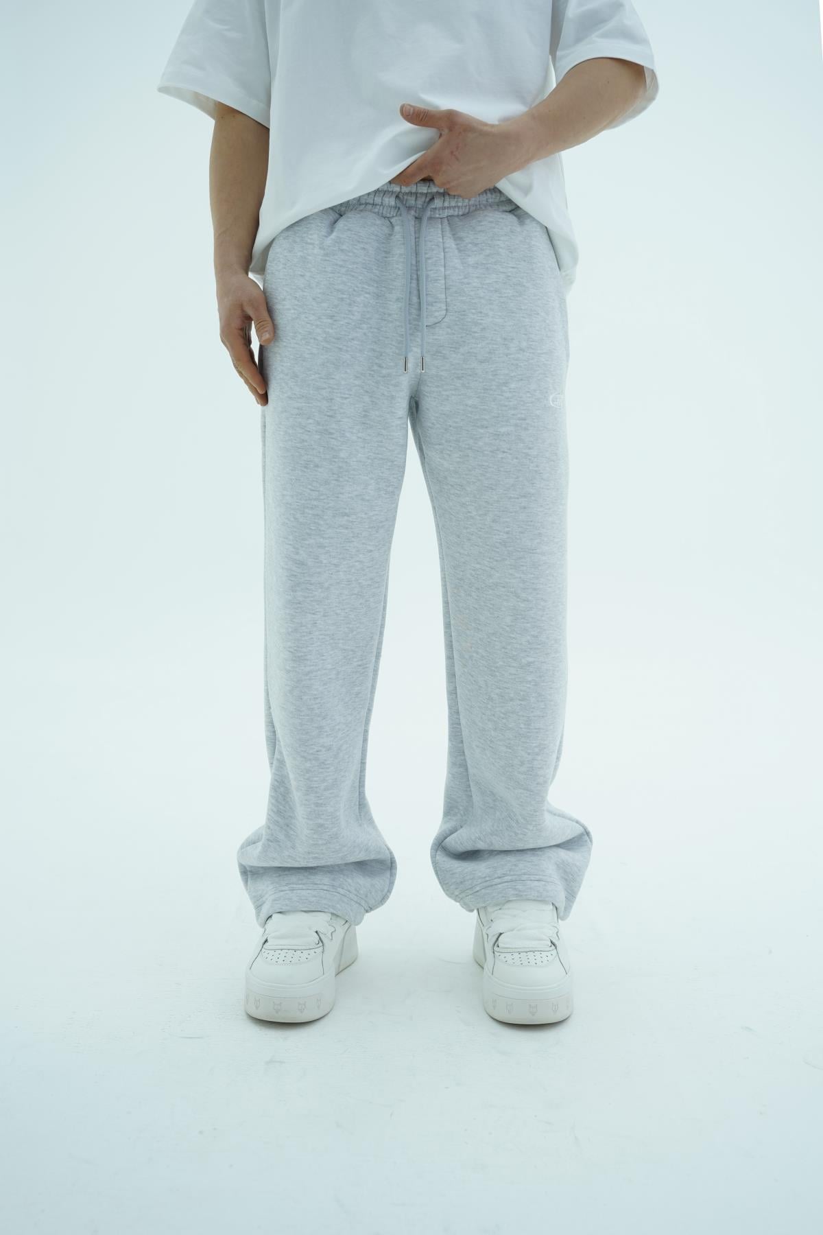 JR Logo Gri Melanj Baggy Eşofman Altı