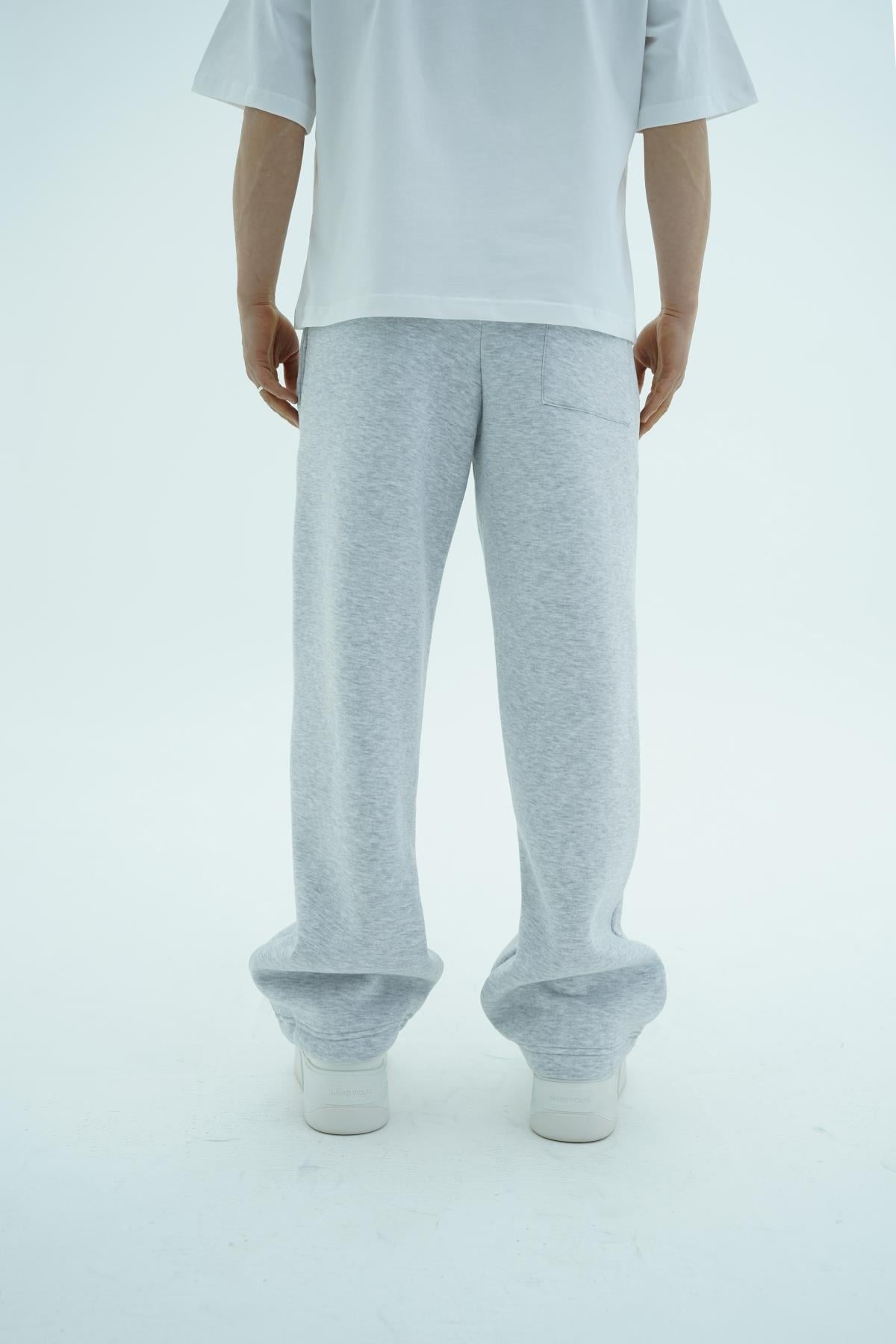 JR Logo Gri Melanj Baggy Eşofman Altı