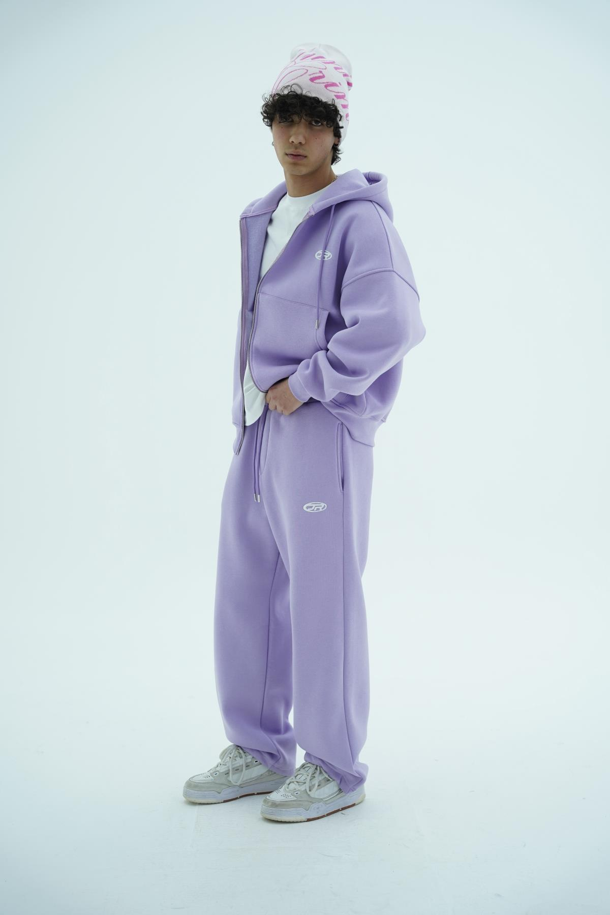 JR Logo Lila Baggy Eşofman Altı