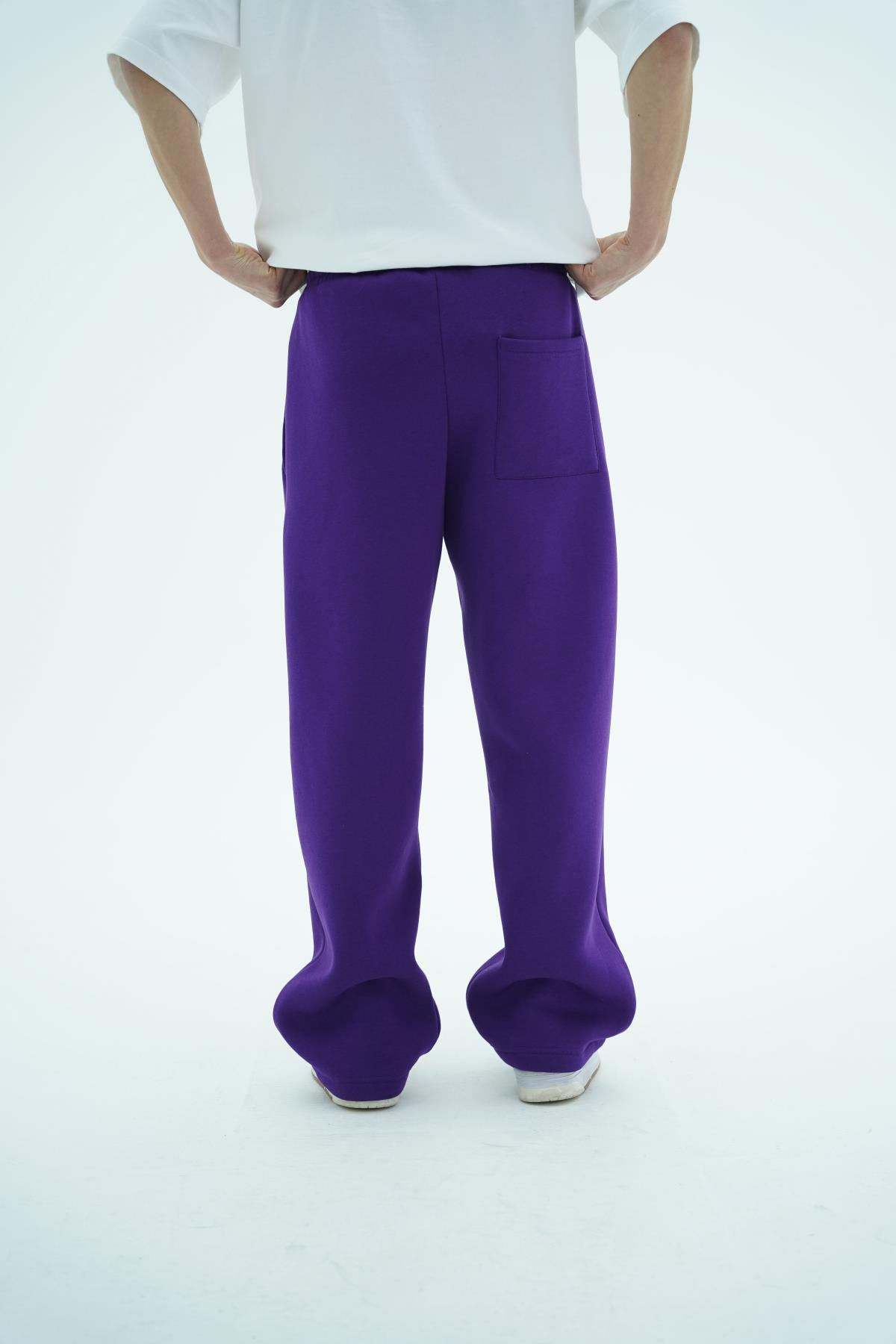 JR Logo Mor Baggy Eşofman Altı