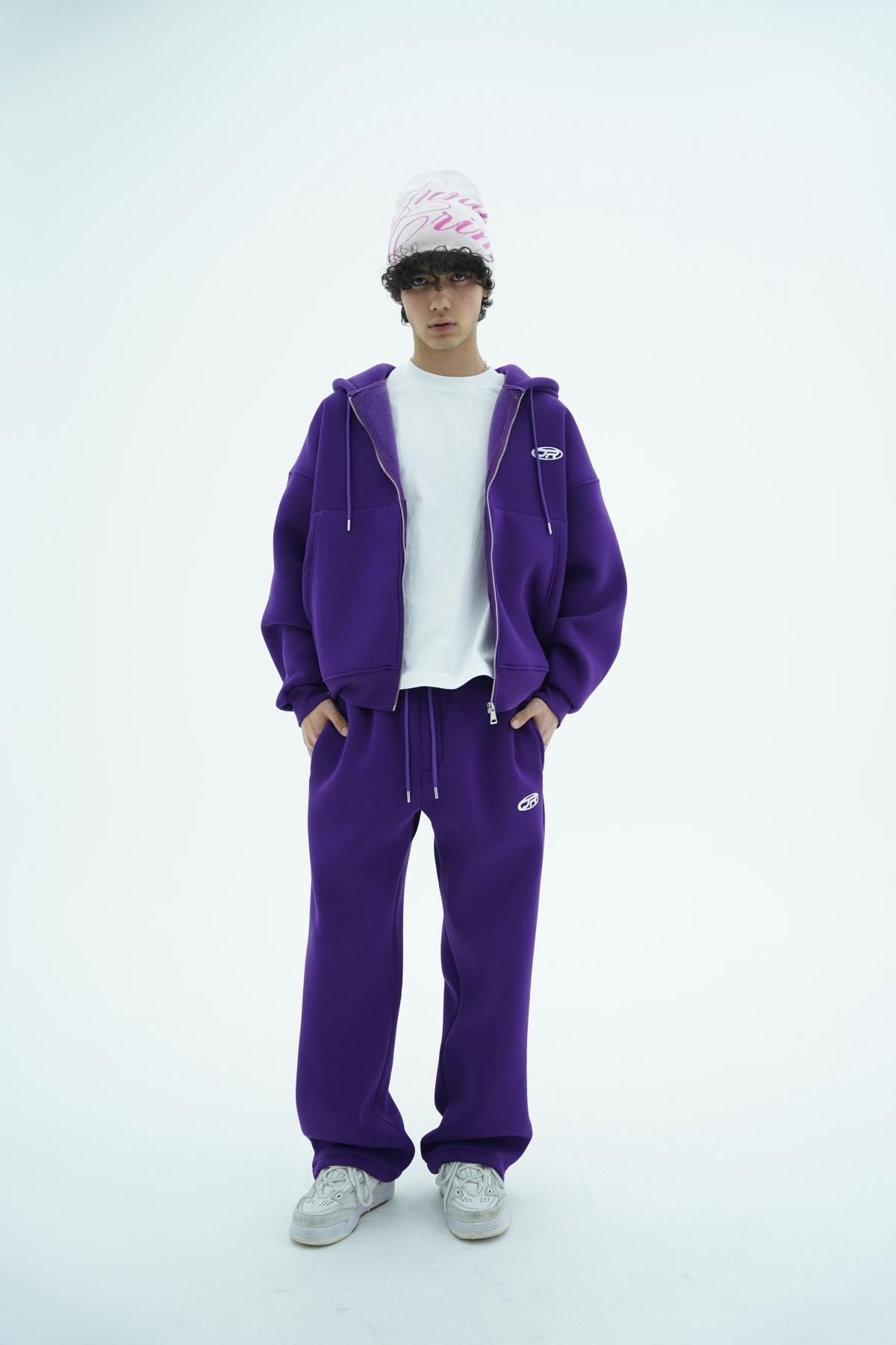 JR Logo Mor Baggy Eşofman Altı