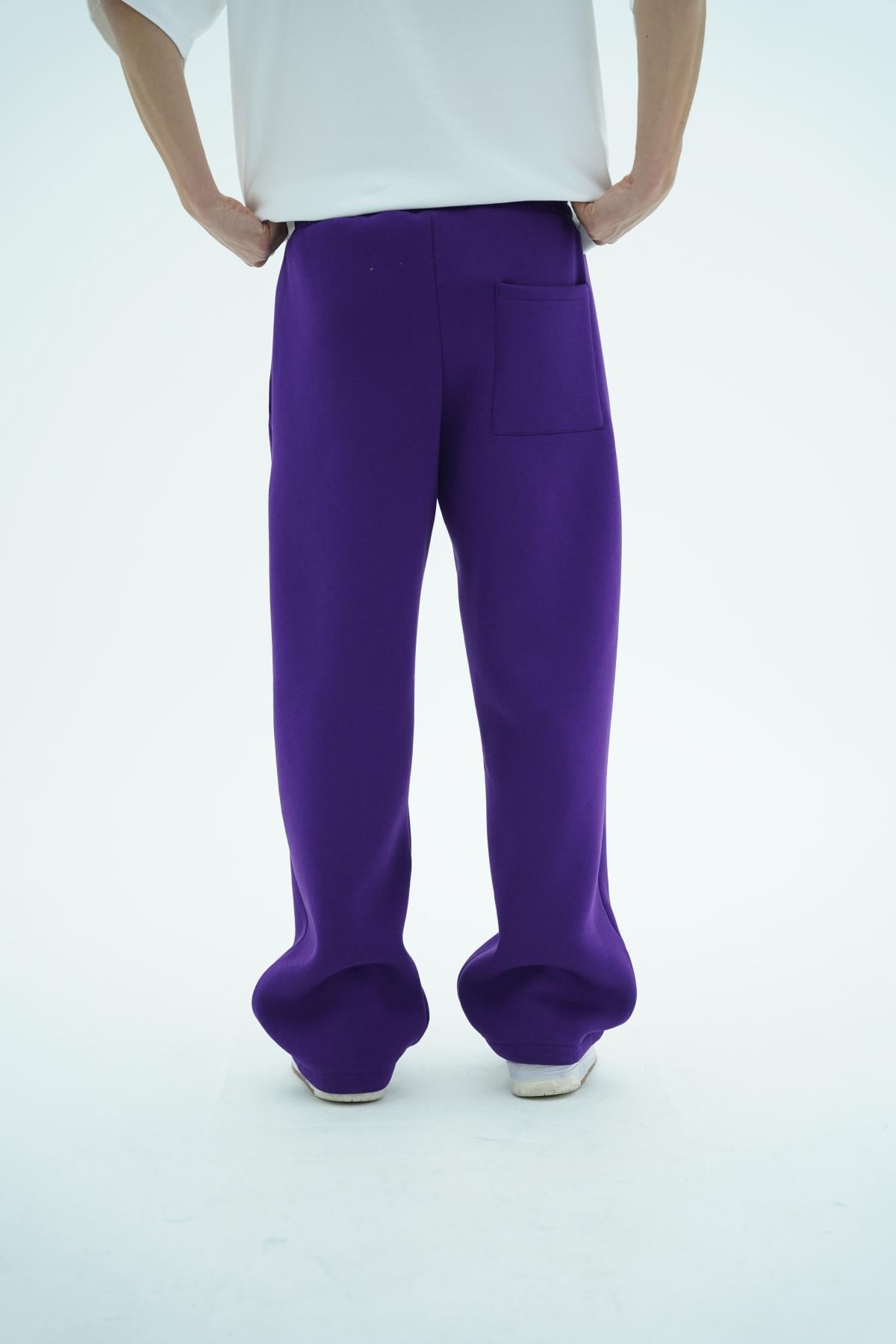 JR Logo Mor Baggy Eşofman Altı