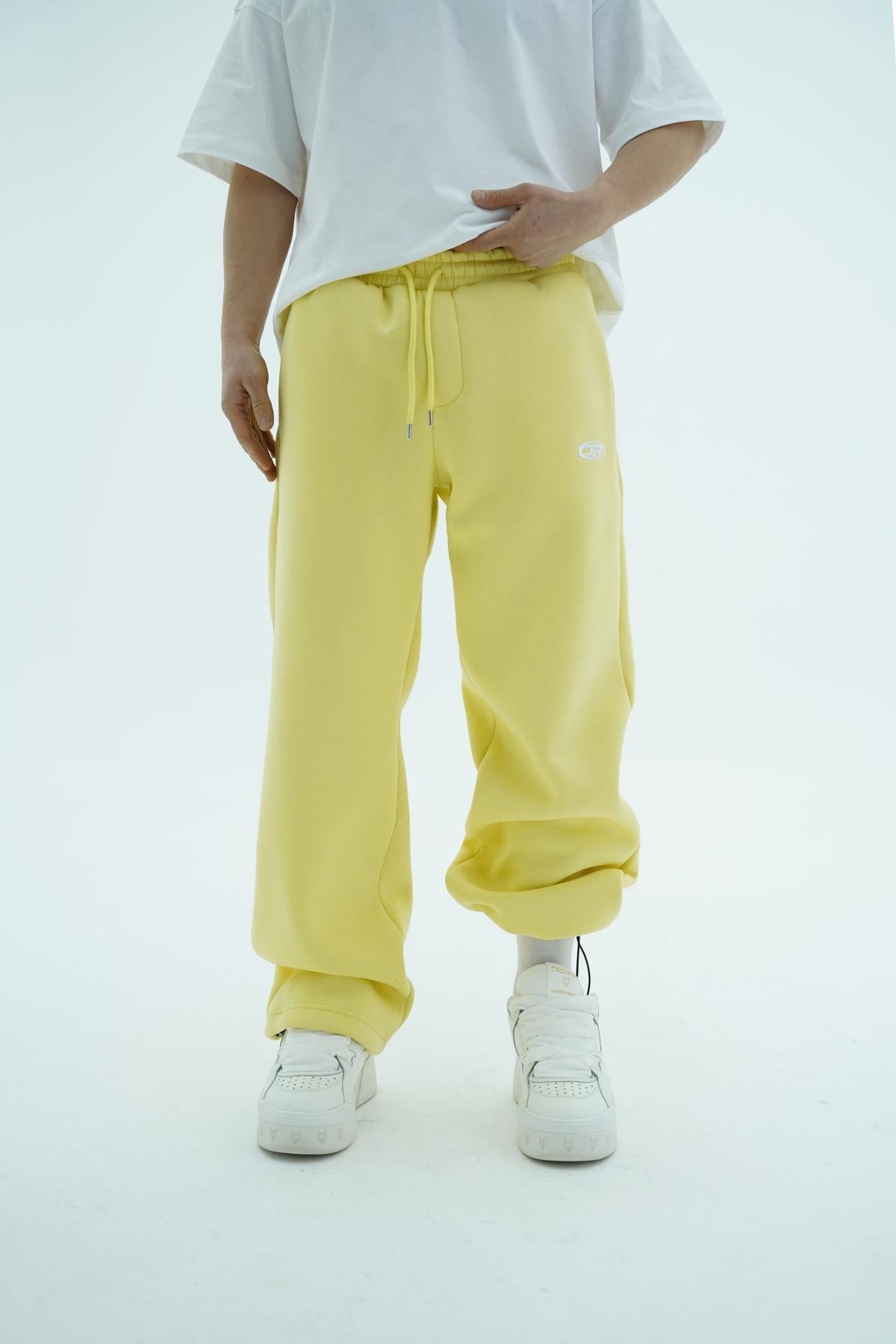 JR Logo Sarı Baggy Eşofman Altı