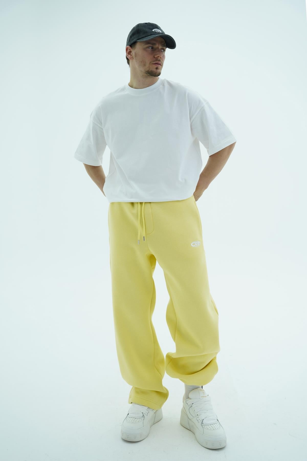JR Logo Sarı Baggy Eşofman Altı