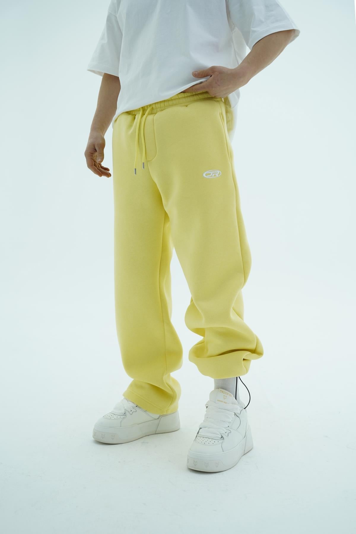 JR Logo Sarı Baggy Eşofman Altı