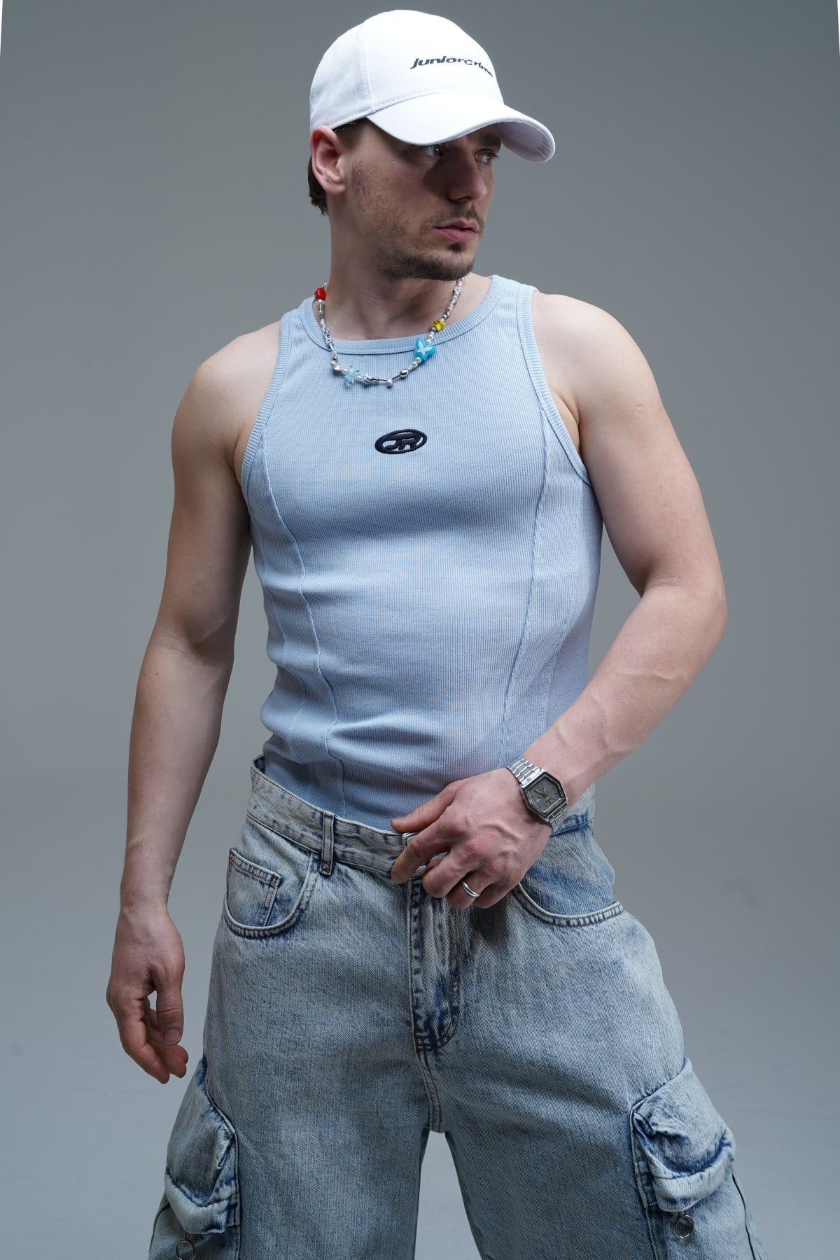 JR Logo Şerit Detay Baby Blue Fit Atlet