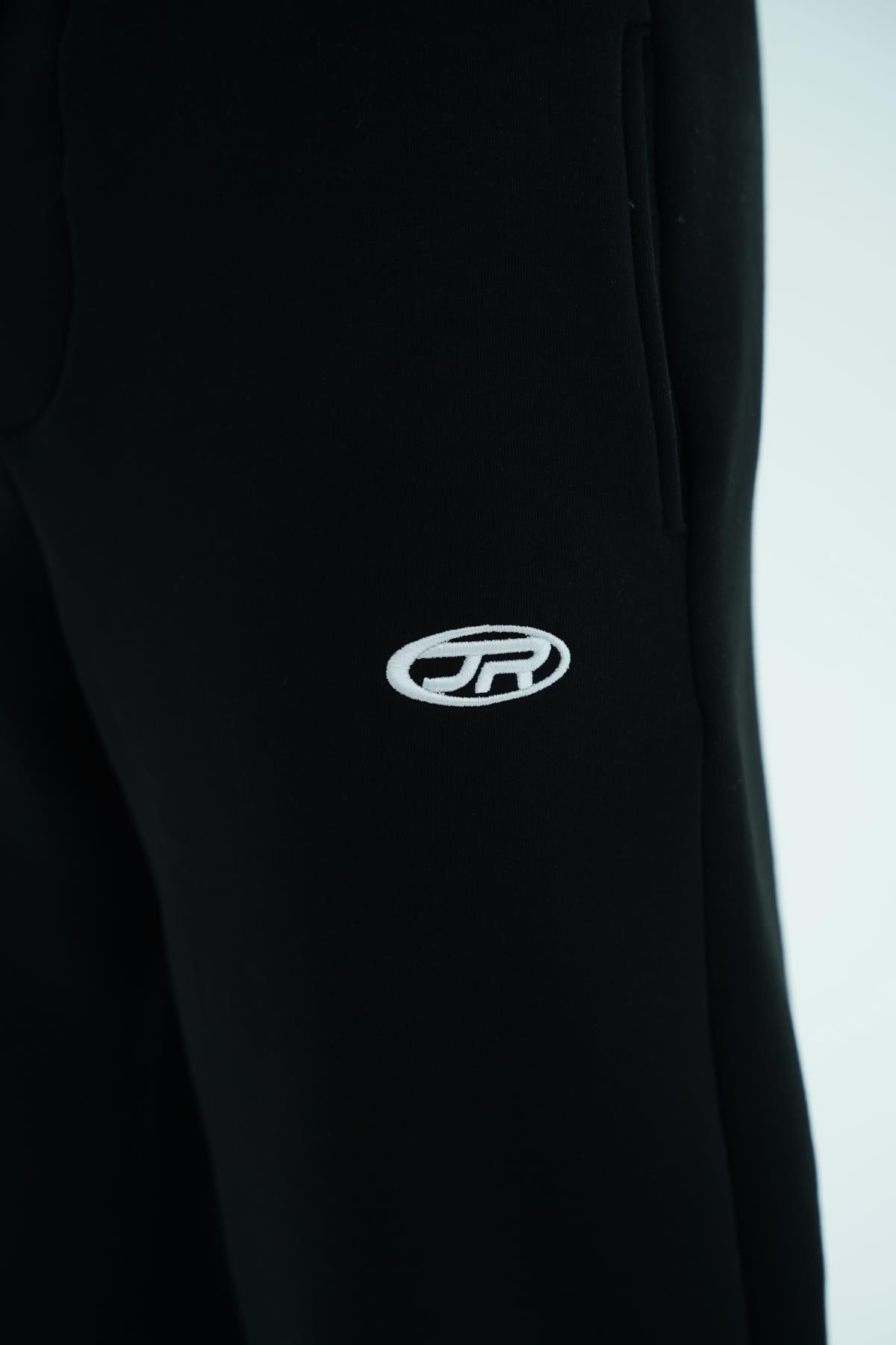 JR Logo Siyah Baggy Eşofman Altı
