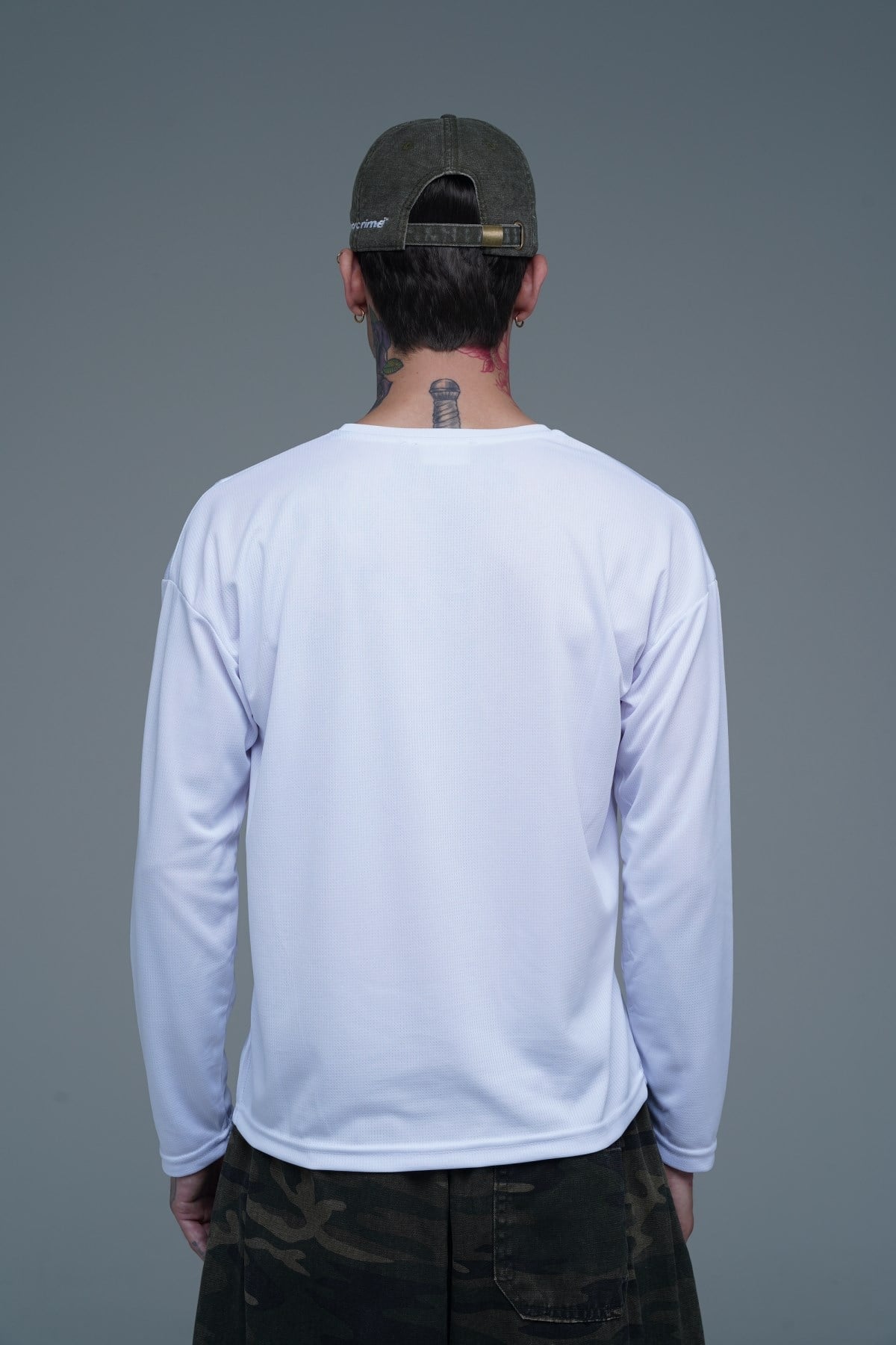 JR Nakışlı Uzun Kollu Beyaz Forma Tshirt