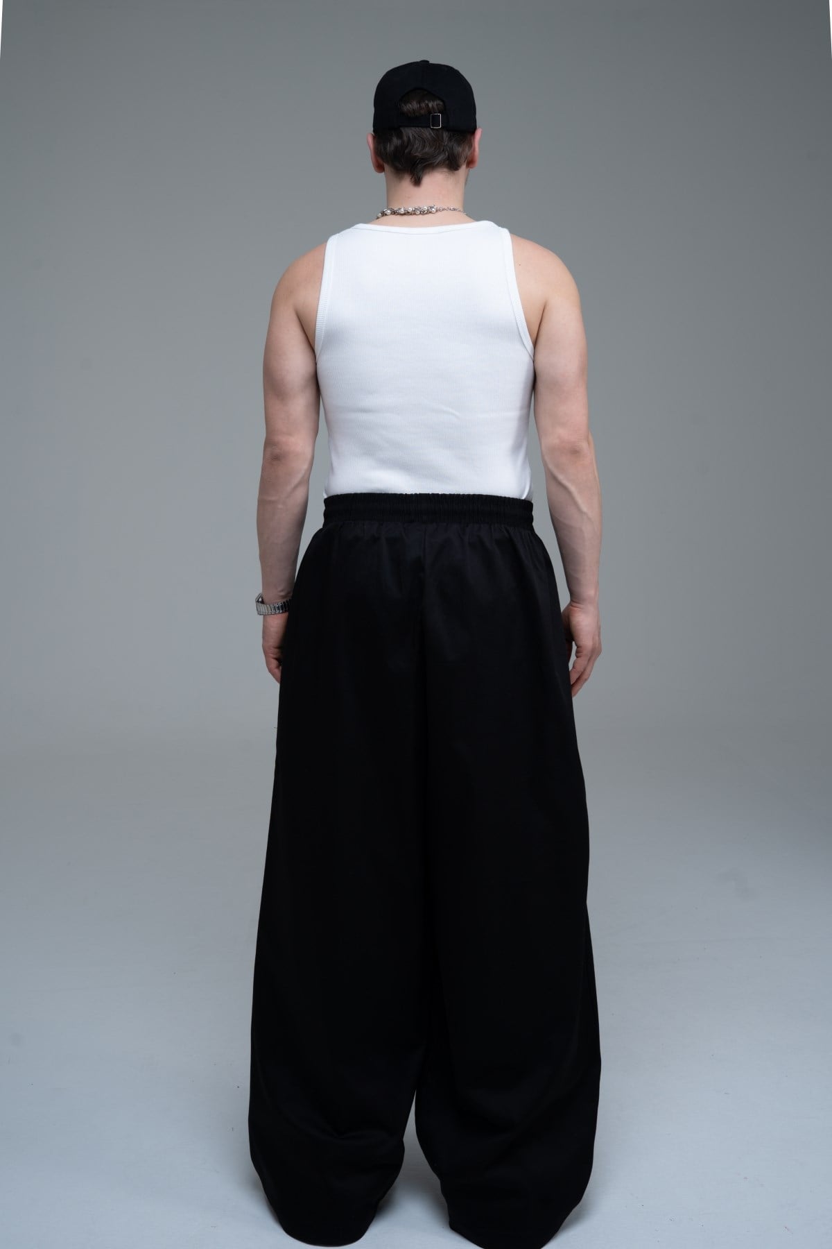 JR Signature Baskılı Gabardin Baggy Pantolon
