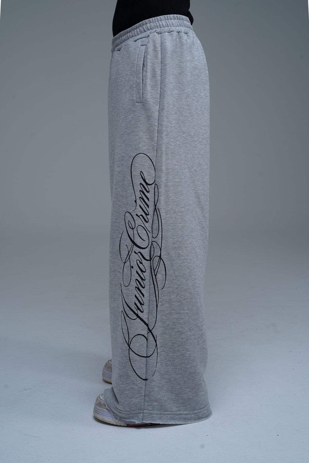 JR Signature Baskılı Gri Baggy Eşofman