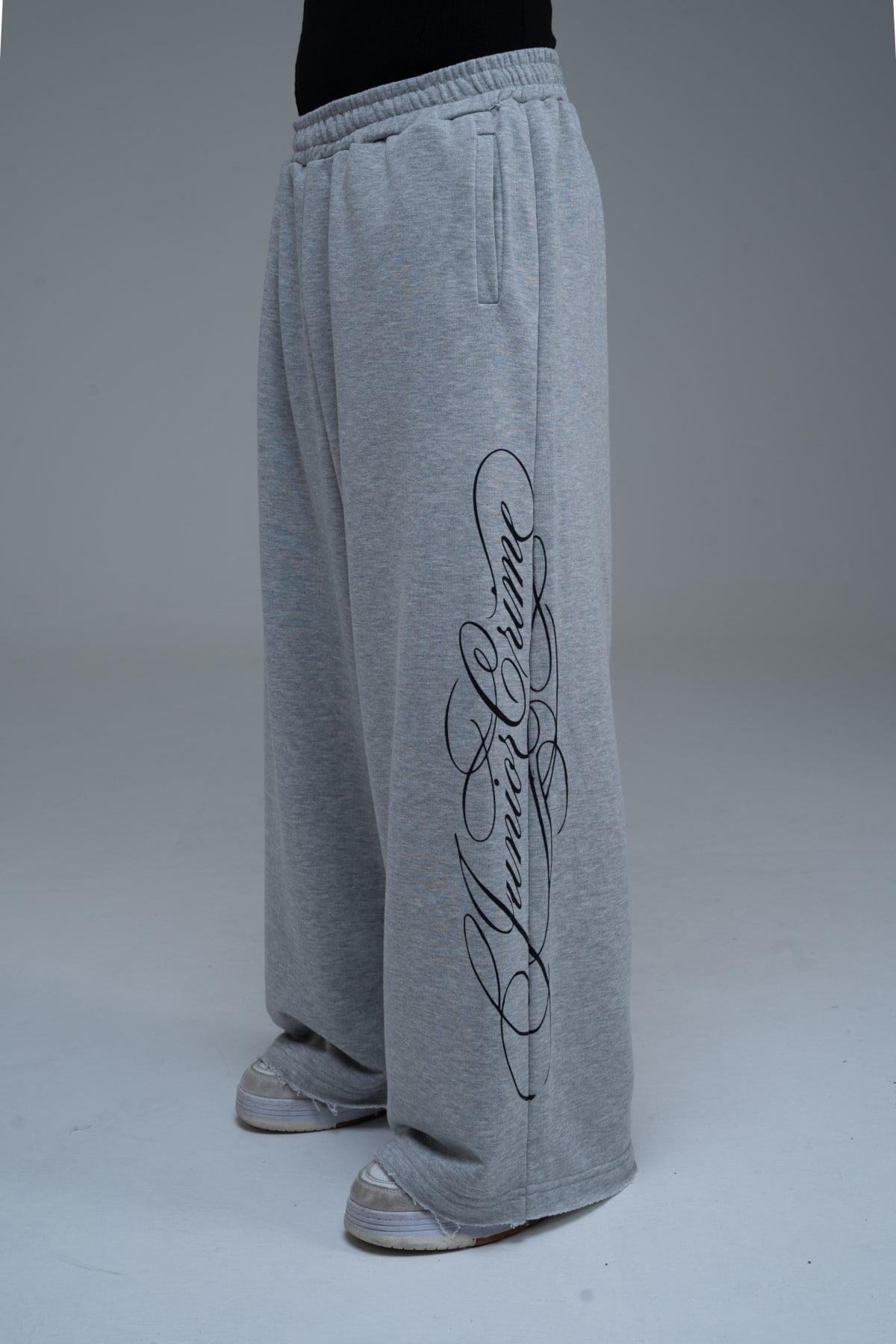 JR Signature Baskılı Gri Baggy Eşofman