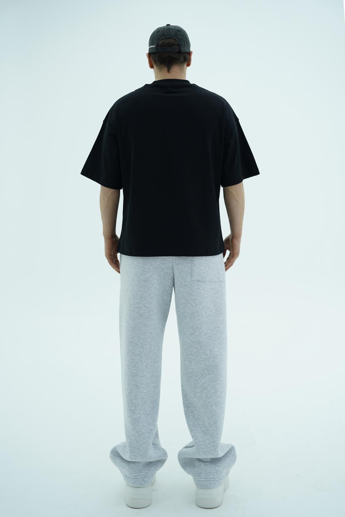 JR Siyah Boxy Fit Basic Oversize Tshirt