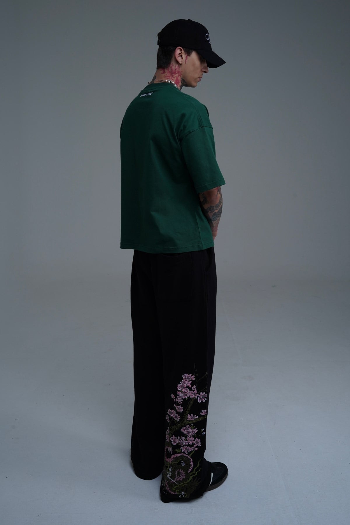 JR Yeşil Boxy Fit Basic Oversize Tshirt