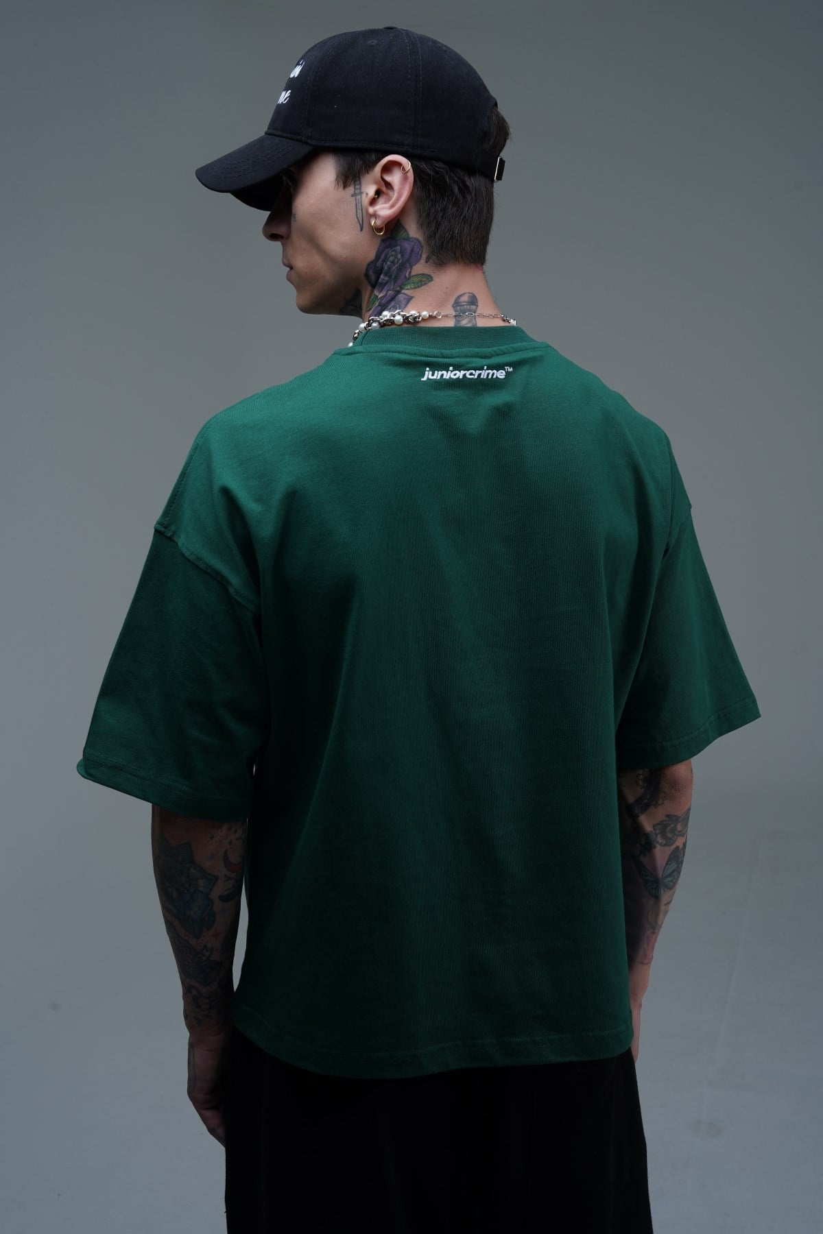 JR Yeşil Boxy Fit Basic Oversize Tshirt