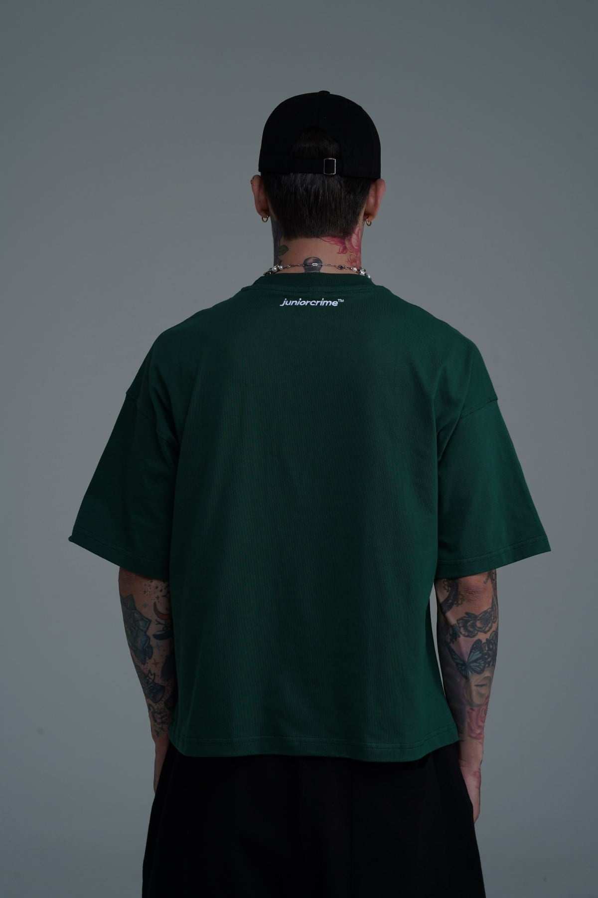 JR Yeşil Boxy Fit Basic Oversize Tshirt