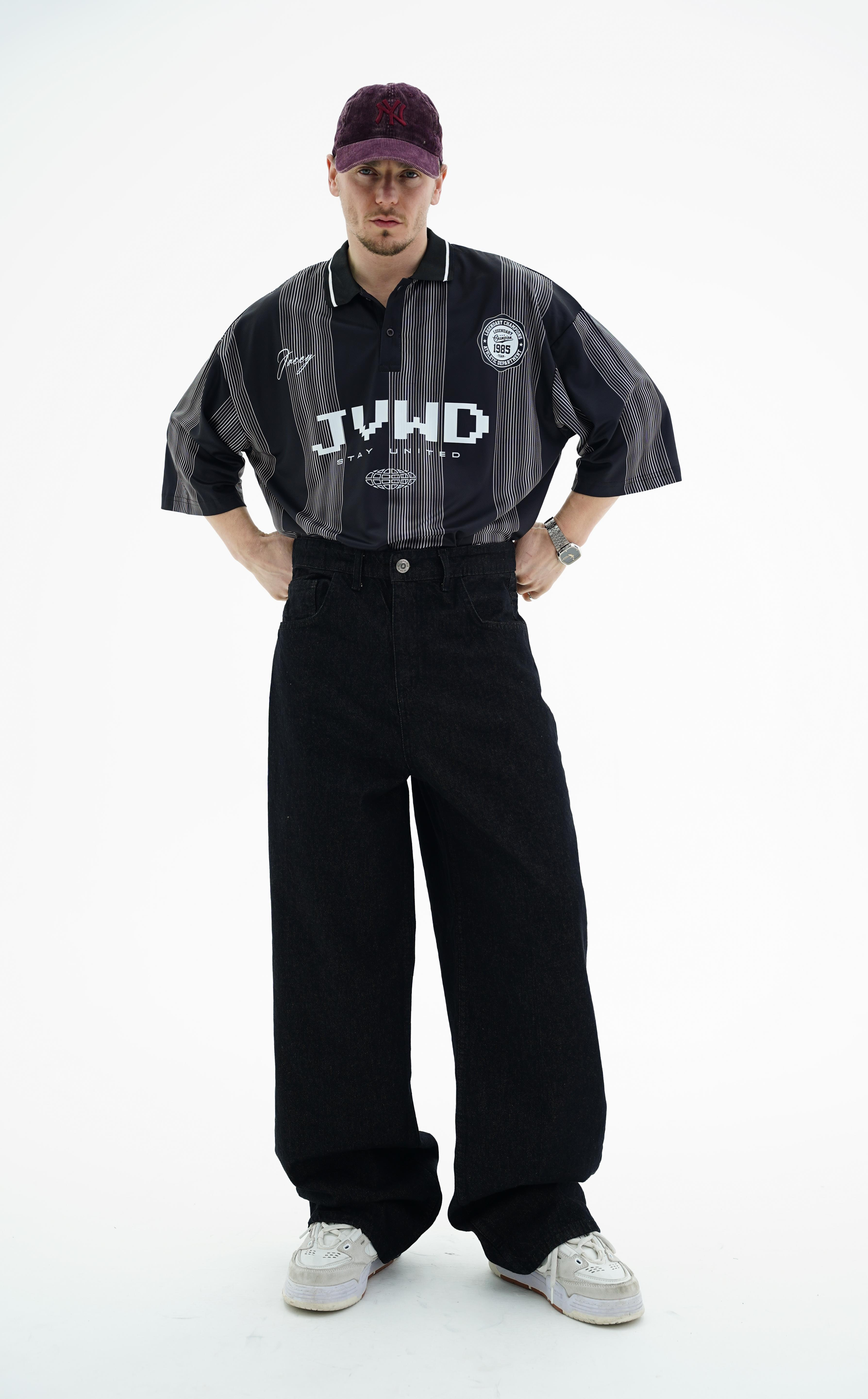 Junior Crime Siyah Melanj Raw Denim Pantolon