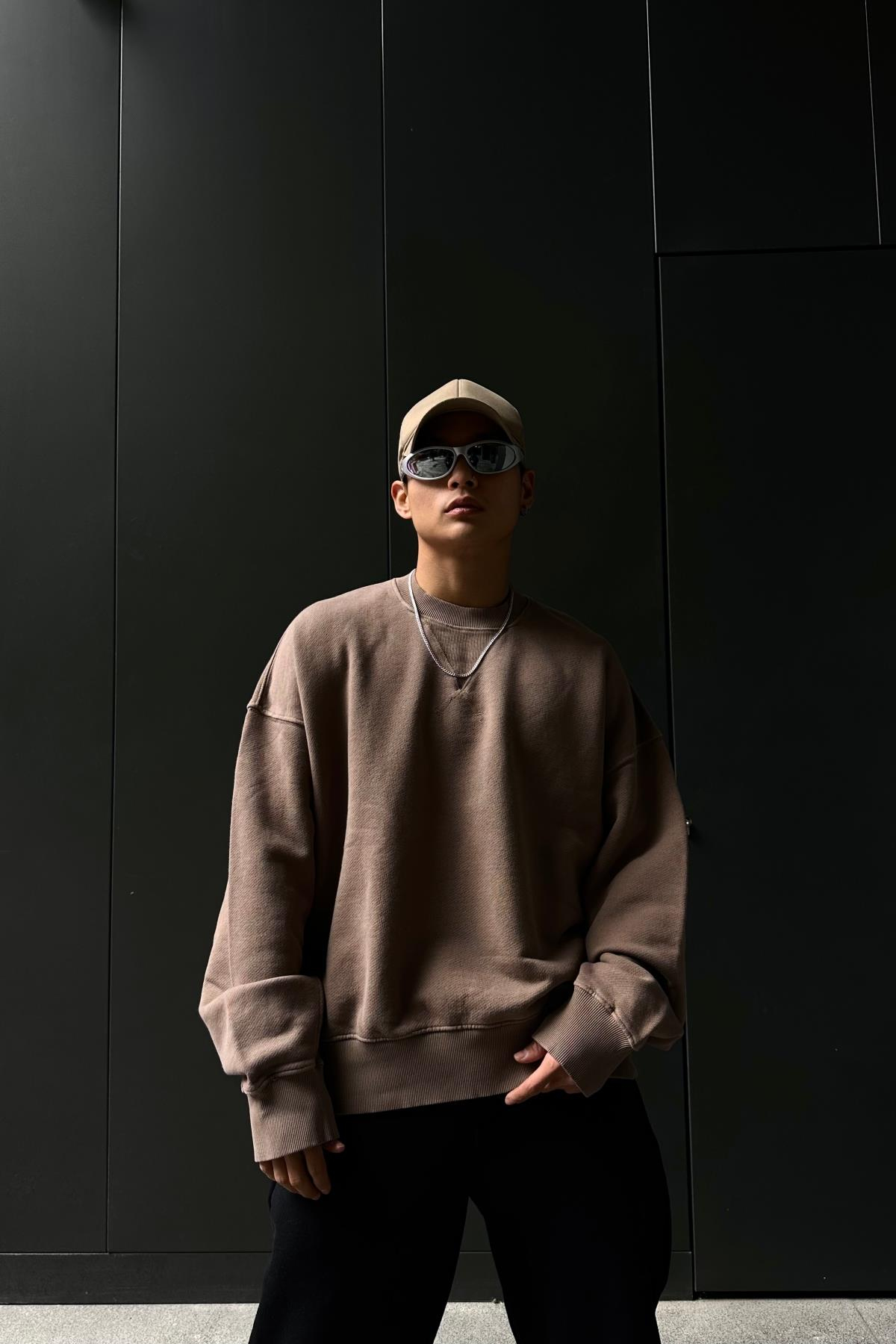 Kahve Basic Oversize Sweatshirt SW1052