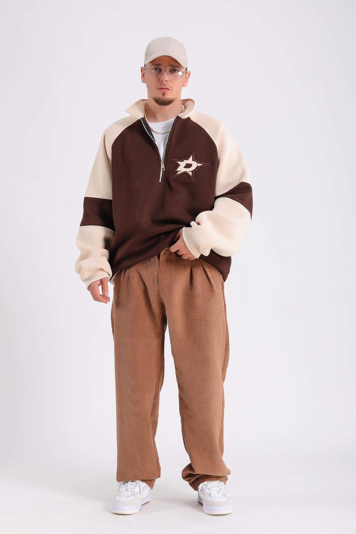 Kahve Kadife Baggy Pantolon P1034