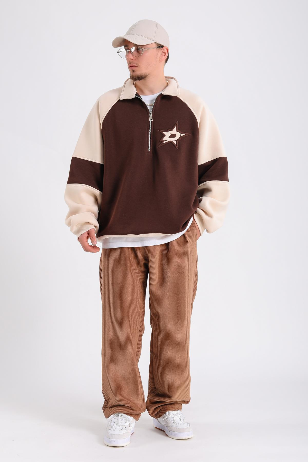 Kahve Kadife Baggy Pantolon P1034