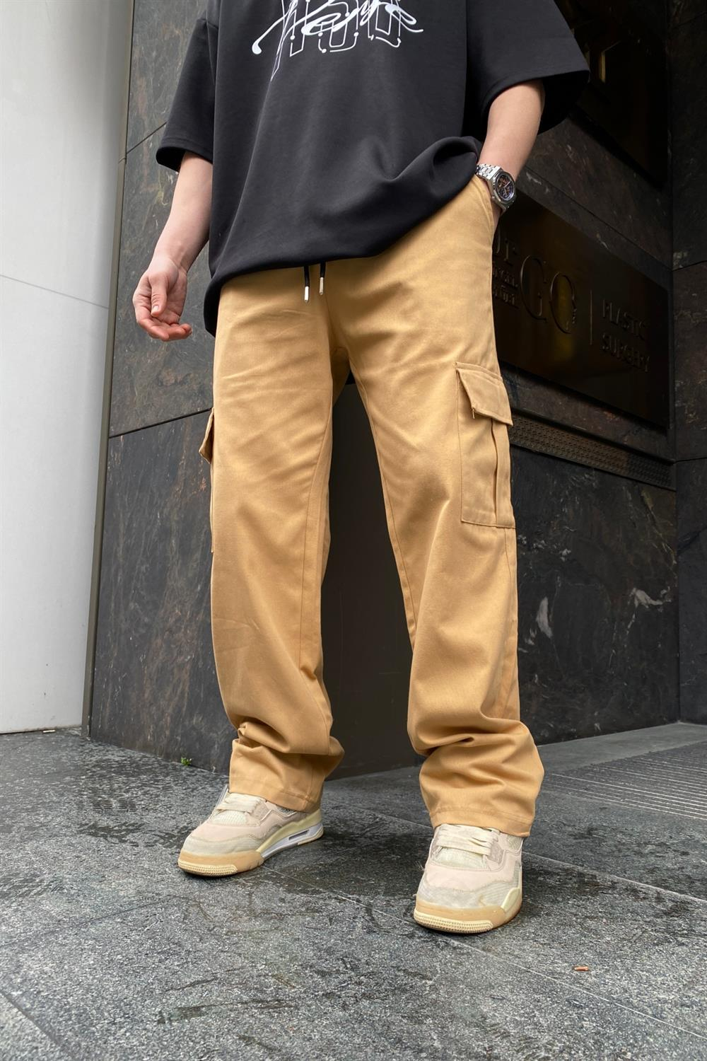 Kahve Kargo Cep İnce Kumaş Pantolon P607