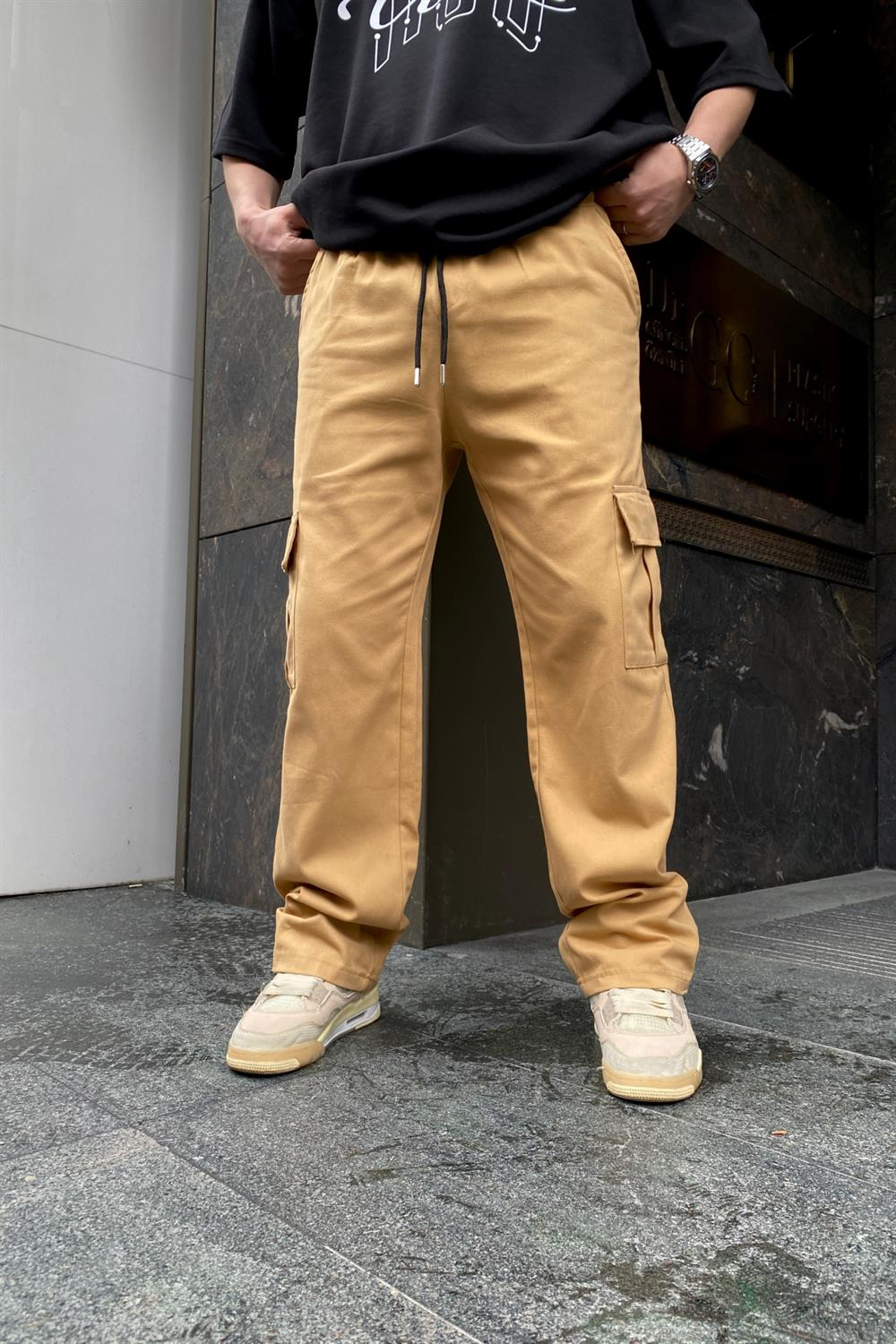 Kahve Kargo Cep İnce Kumaş Pantolon P607