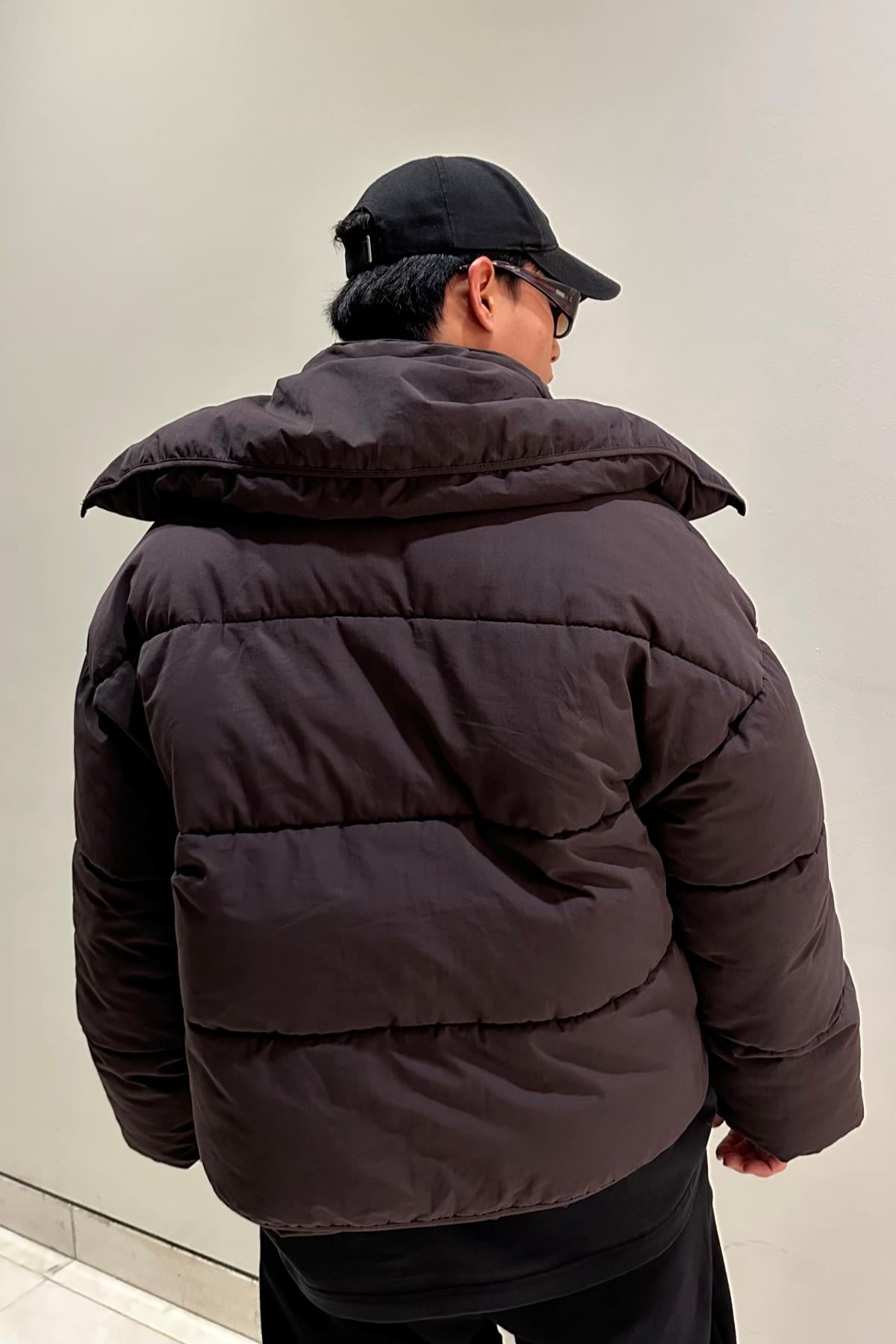 Kahve Oversize Baxi Kalıp Şişme Mont MNT126