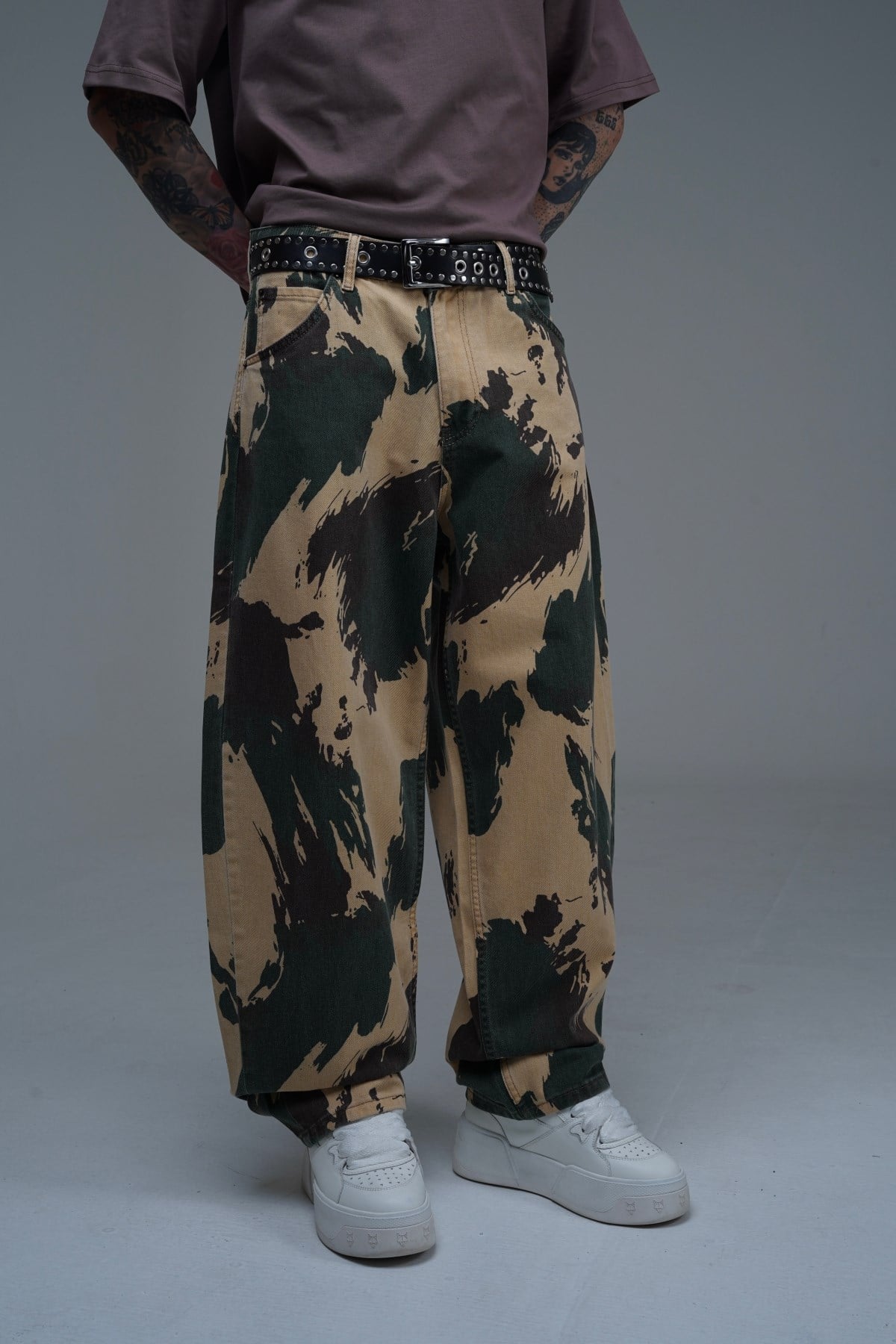 Kamuflaj Desenli Baggy Jean Pantolon CT01 6667 Joker