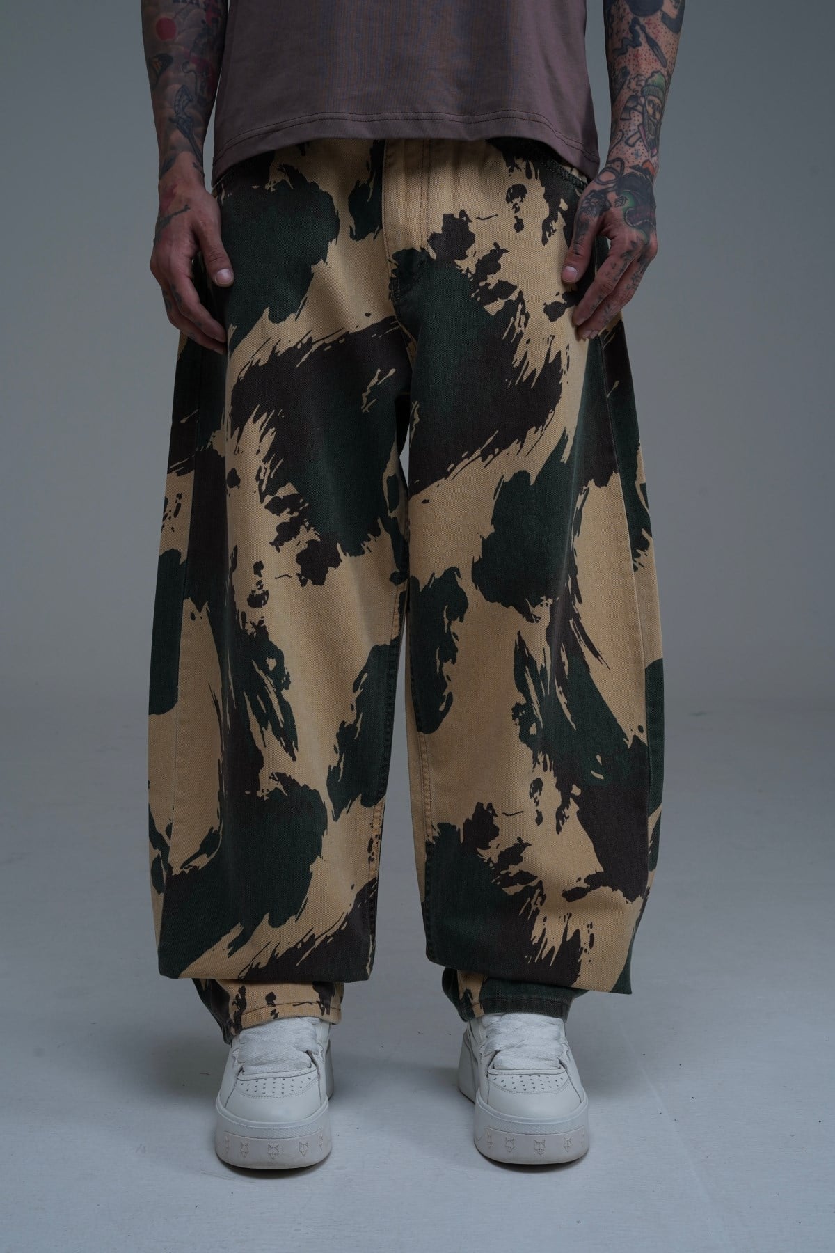 Kamuflaj Desenli Baggy Jean Pantolon CT01 6667 Joker