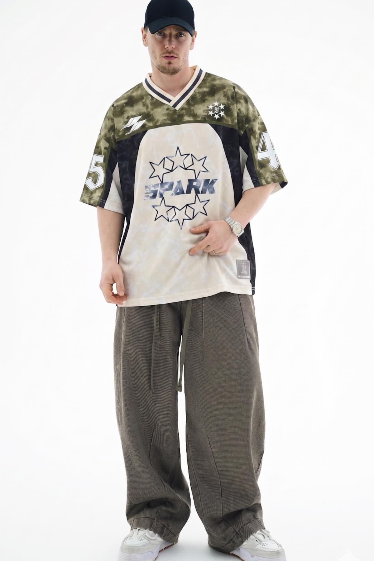 Kamuflaj Desenli Oversize Forma Tshirt JC01 26Y161