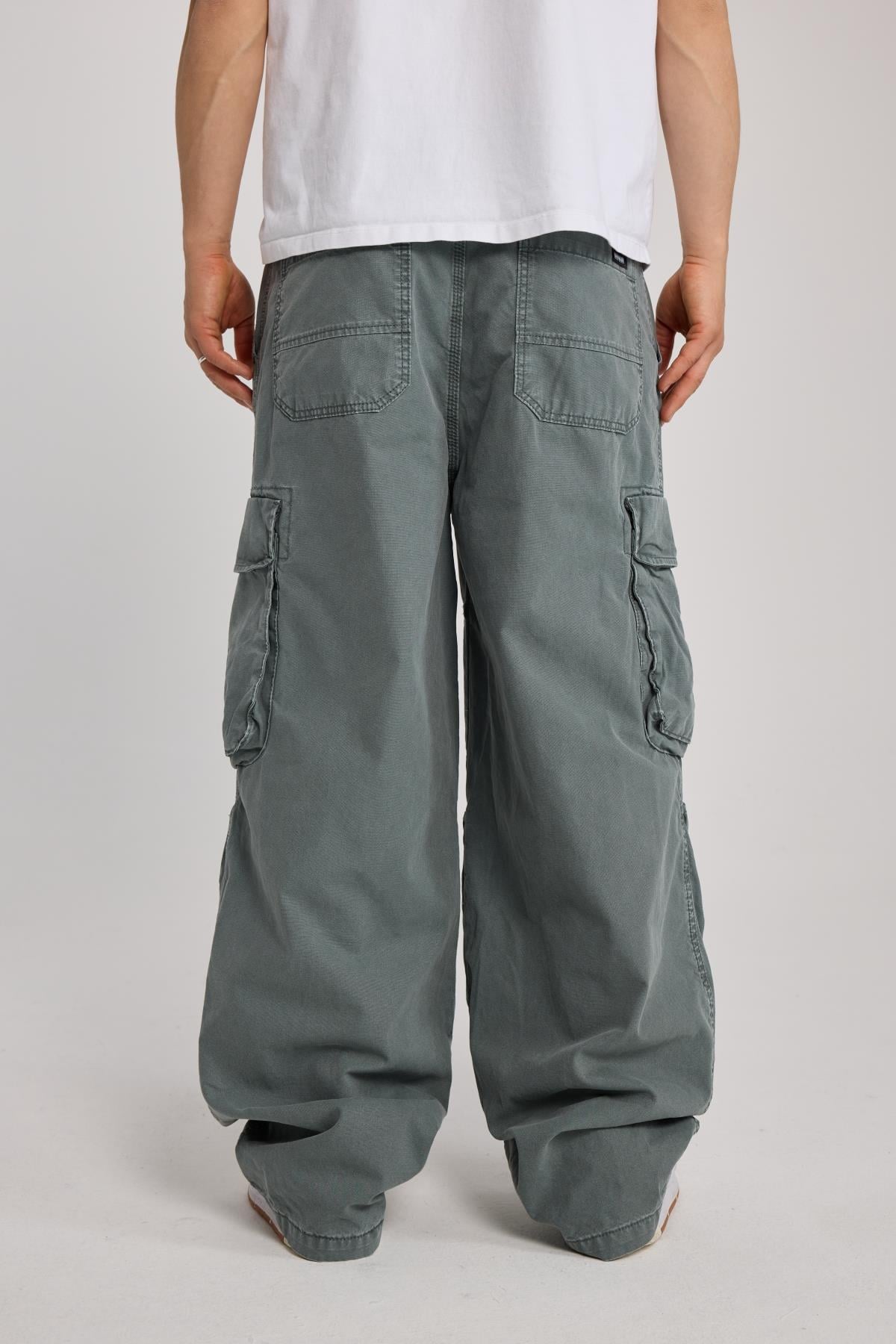 Kanguru Cep Detay Paraşüt Baggy Jean Pantolon