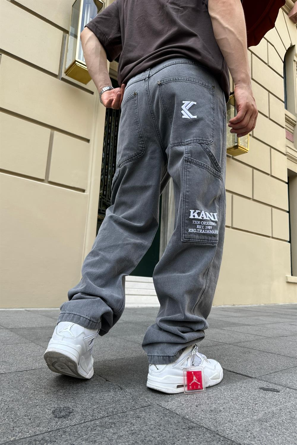 Kani Gri Baggy Jean Pantolon P750