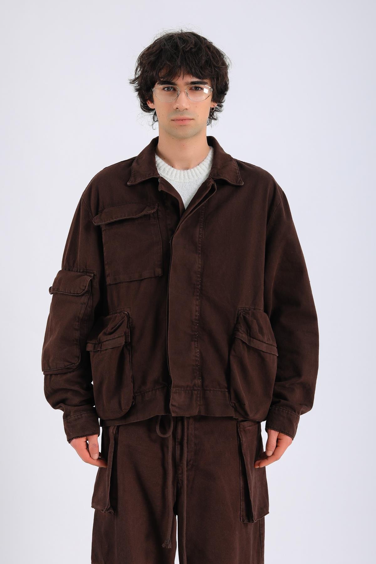 Kargo Cep Detay Gabardin Ceket C236