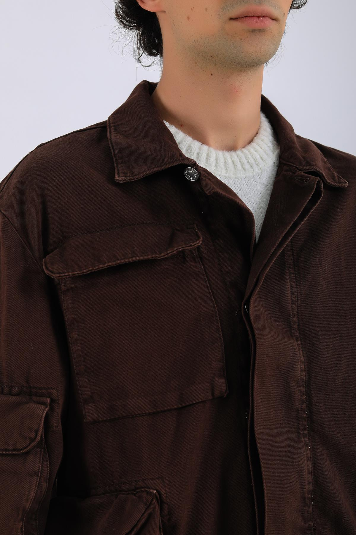 Kargo Cep Detay Gabardin Ceket C236