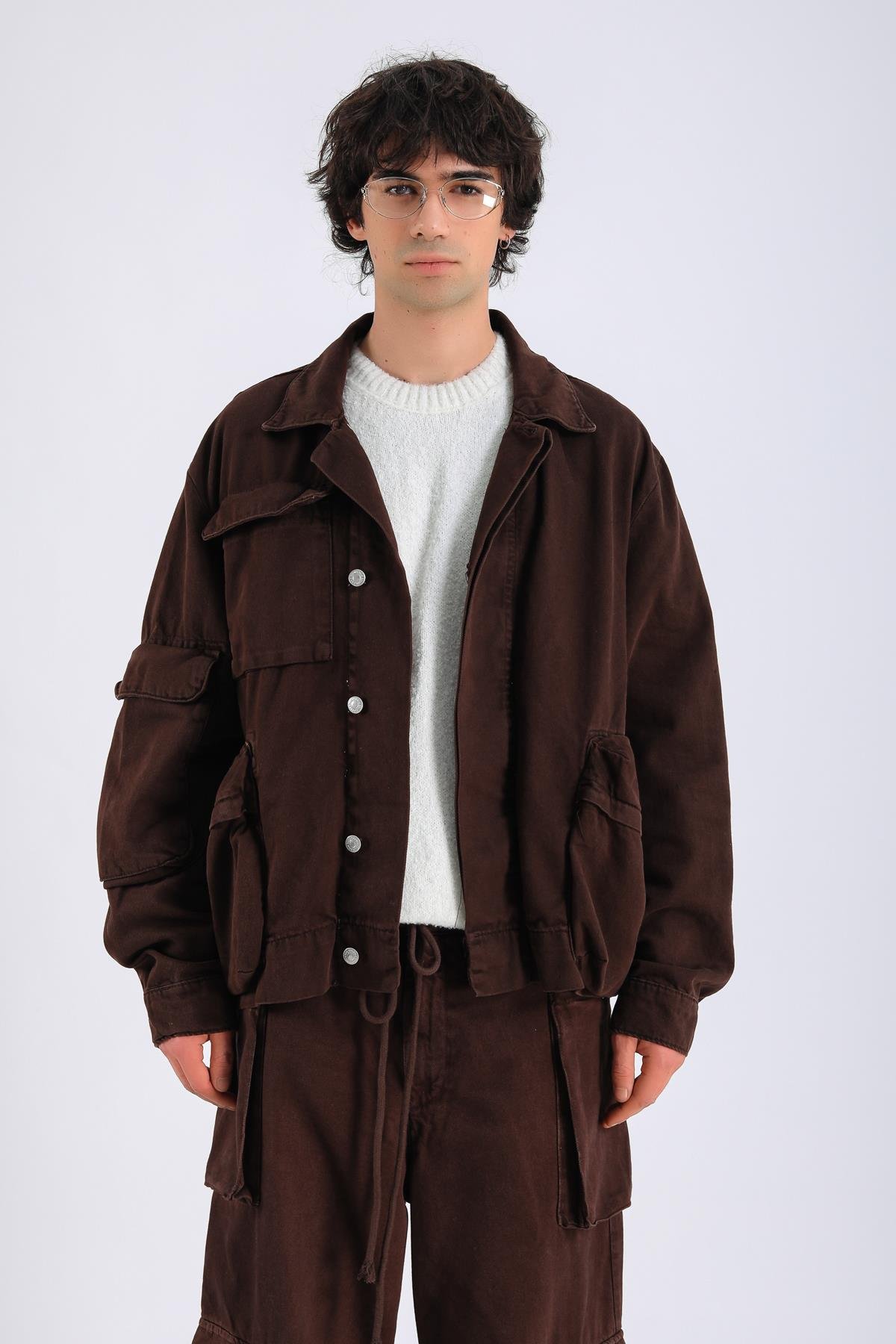 Kargo Cep Detay Gabardin Ceket C236