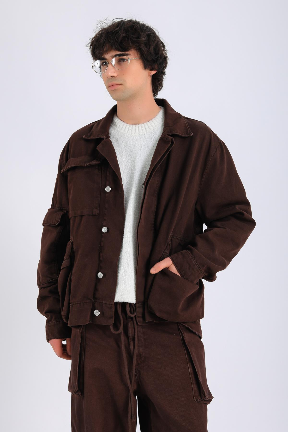 Kargo Cep Detay Gabardin Ceket C236