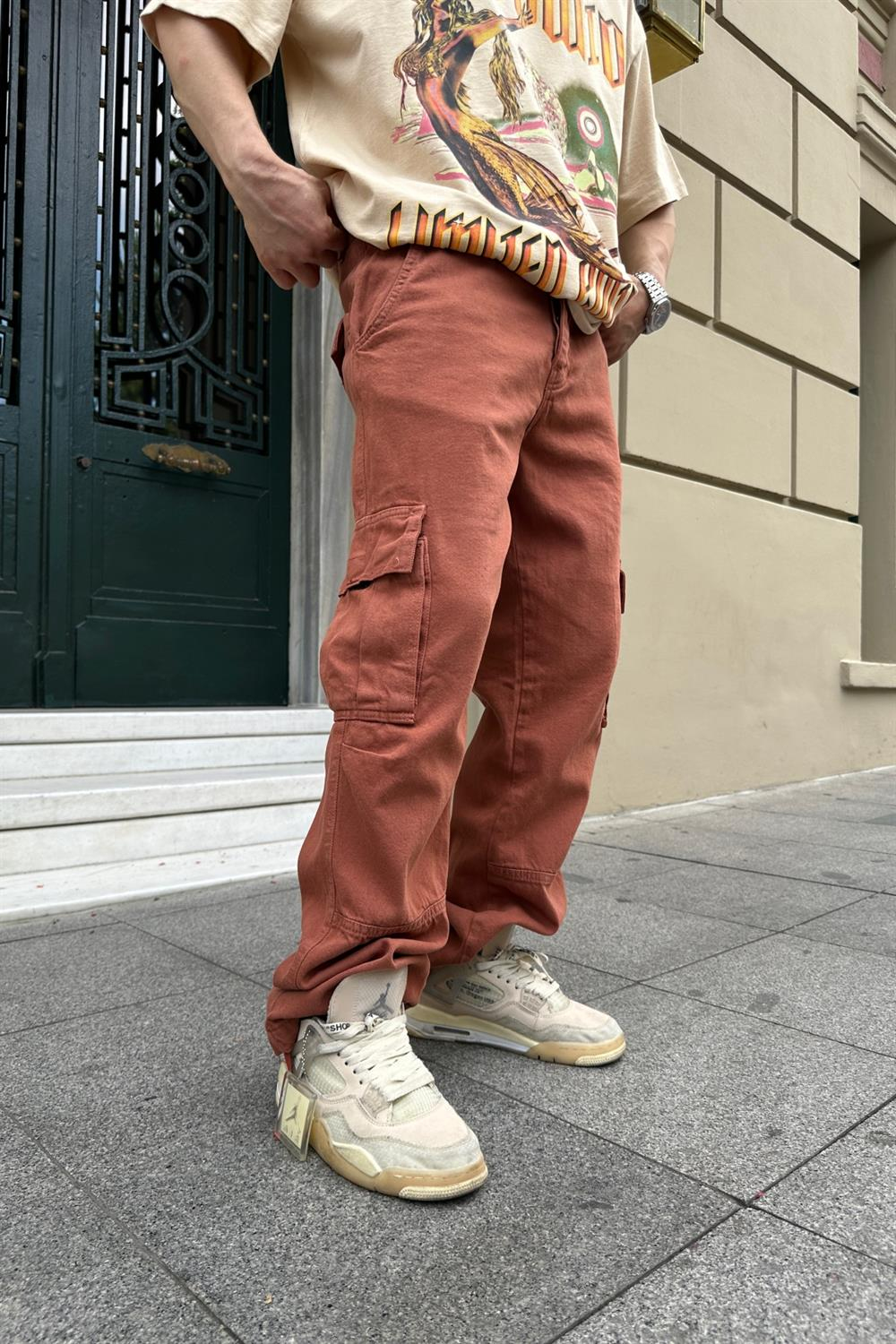 Kiremit Paça Detay BDG Gabardin Pantolon P687