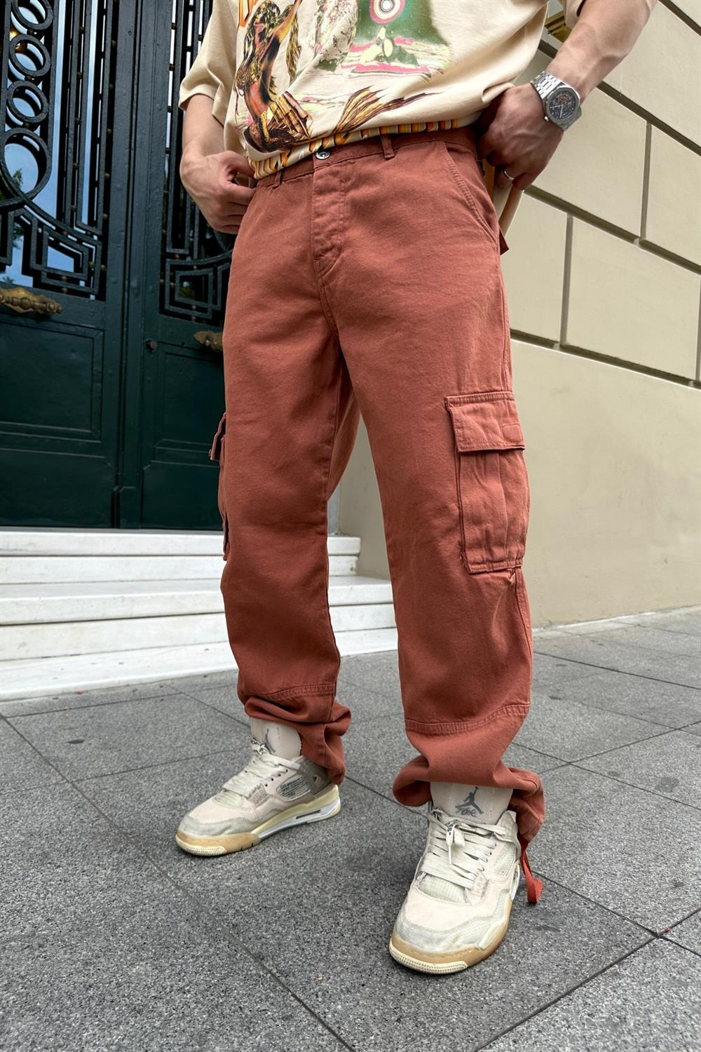 Kiremit Paça Detay BDG Gabardin Pantolon P687
