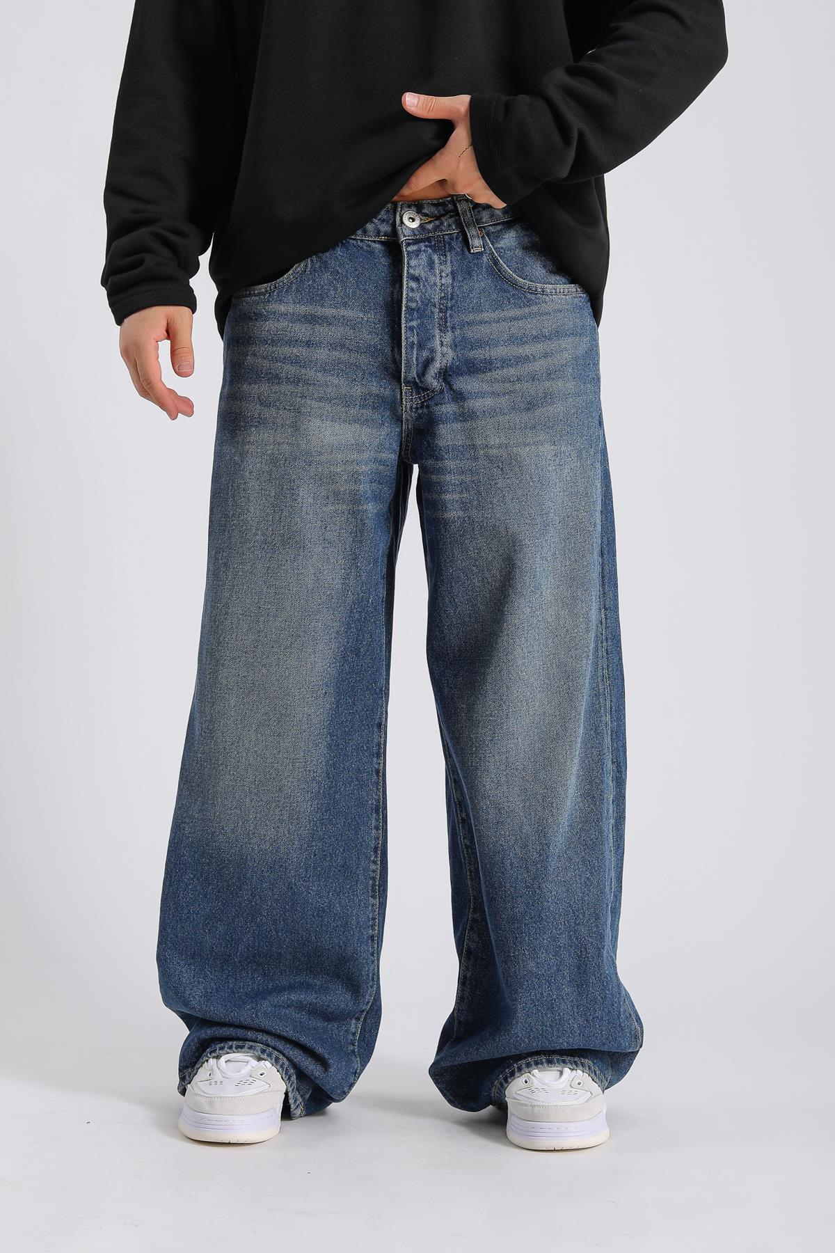 Koyu Mavi Baggy Jean Pantolon P987