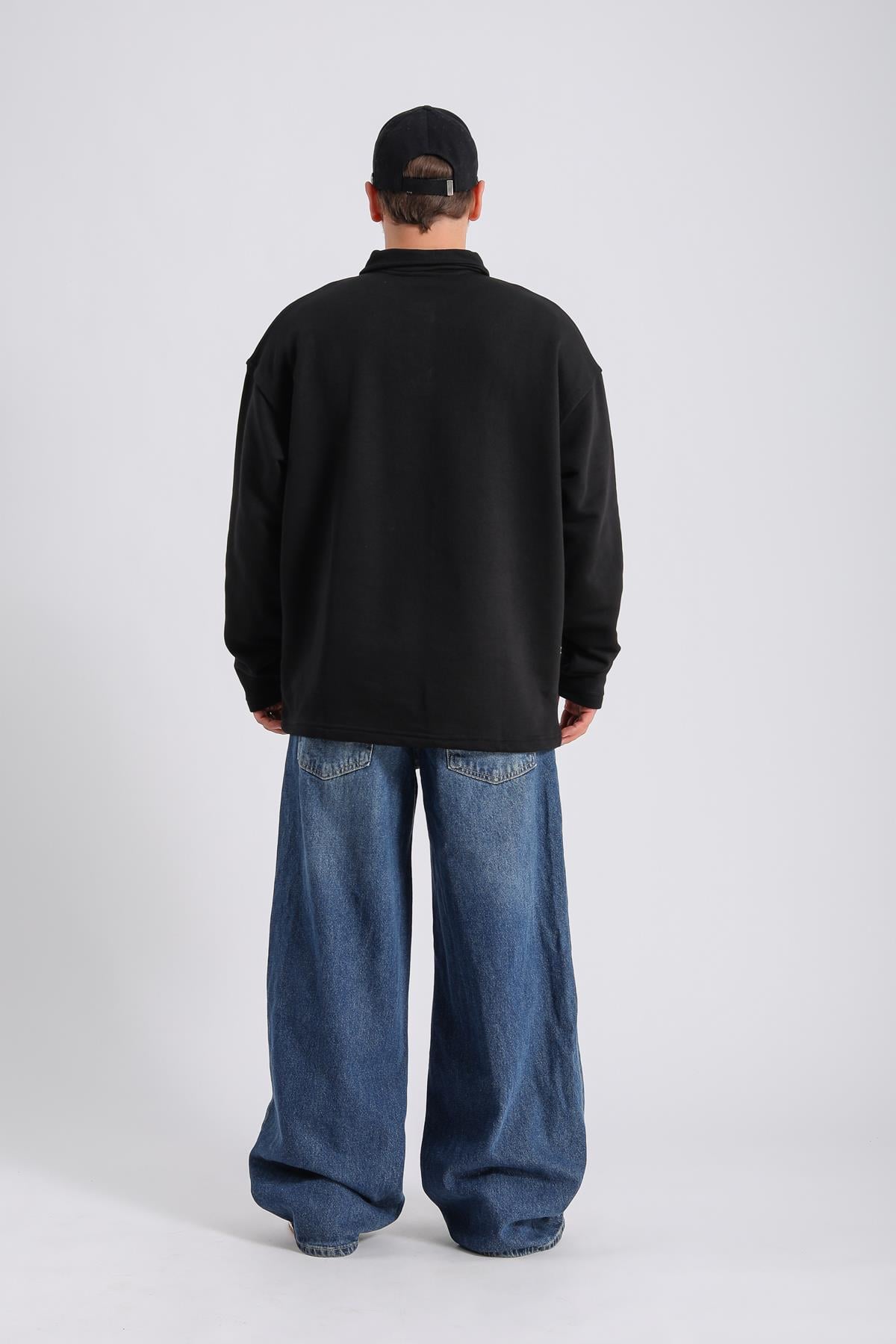 Koyu Mavi Baggy Jean Pantolon P987