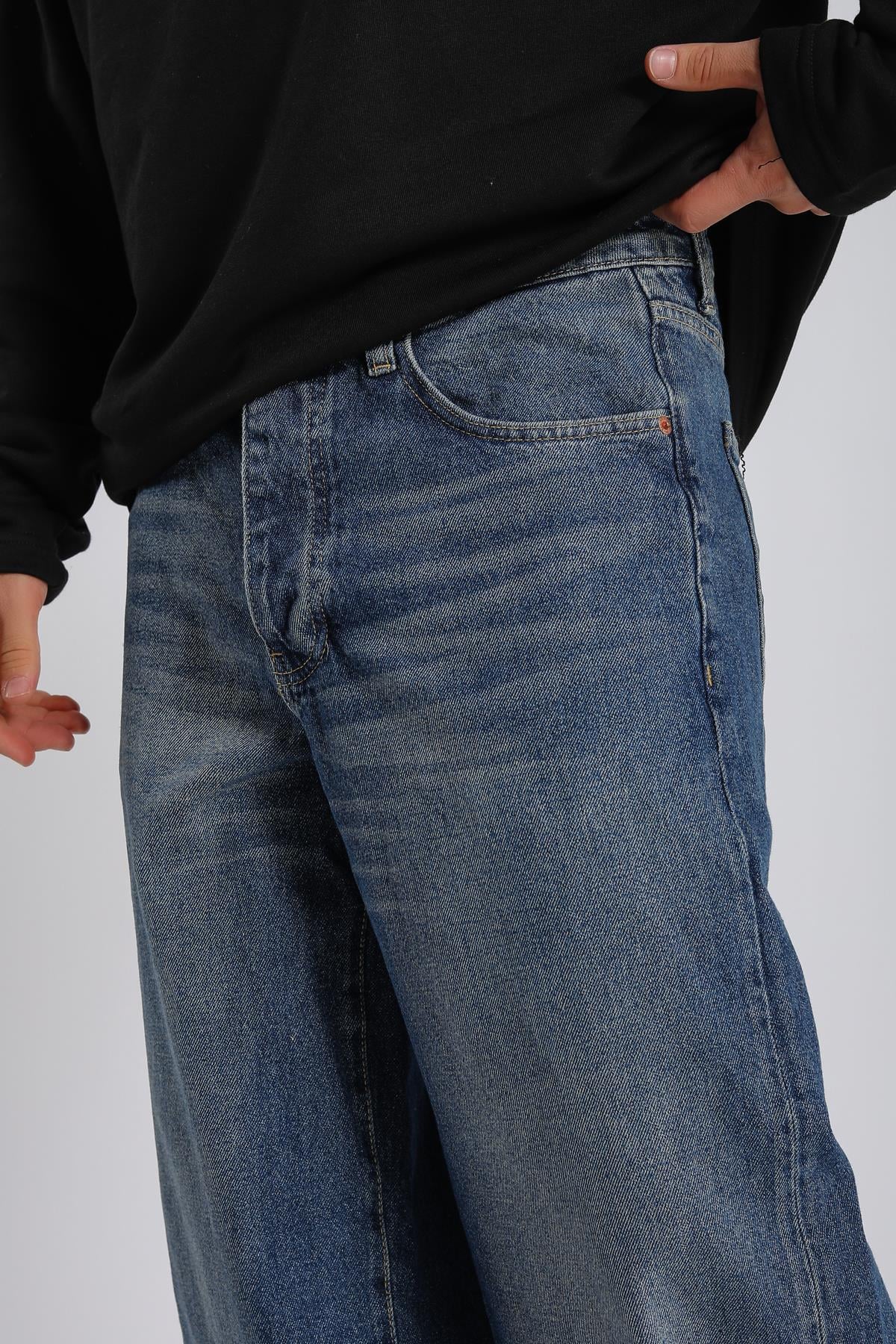 Koyu Mavi Baggy Jean Pantolon P987