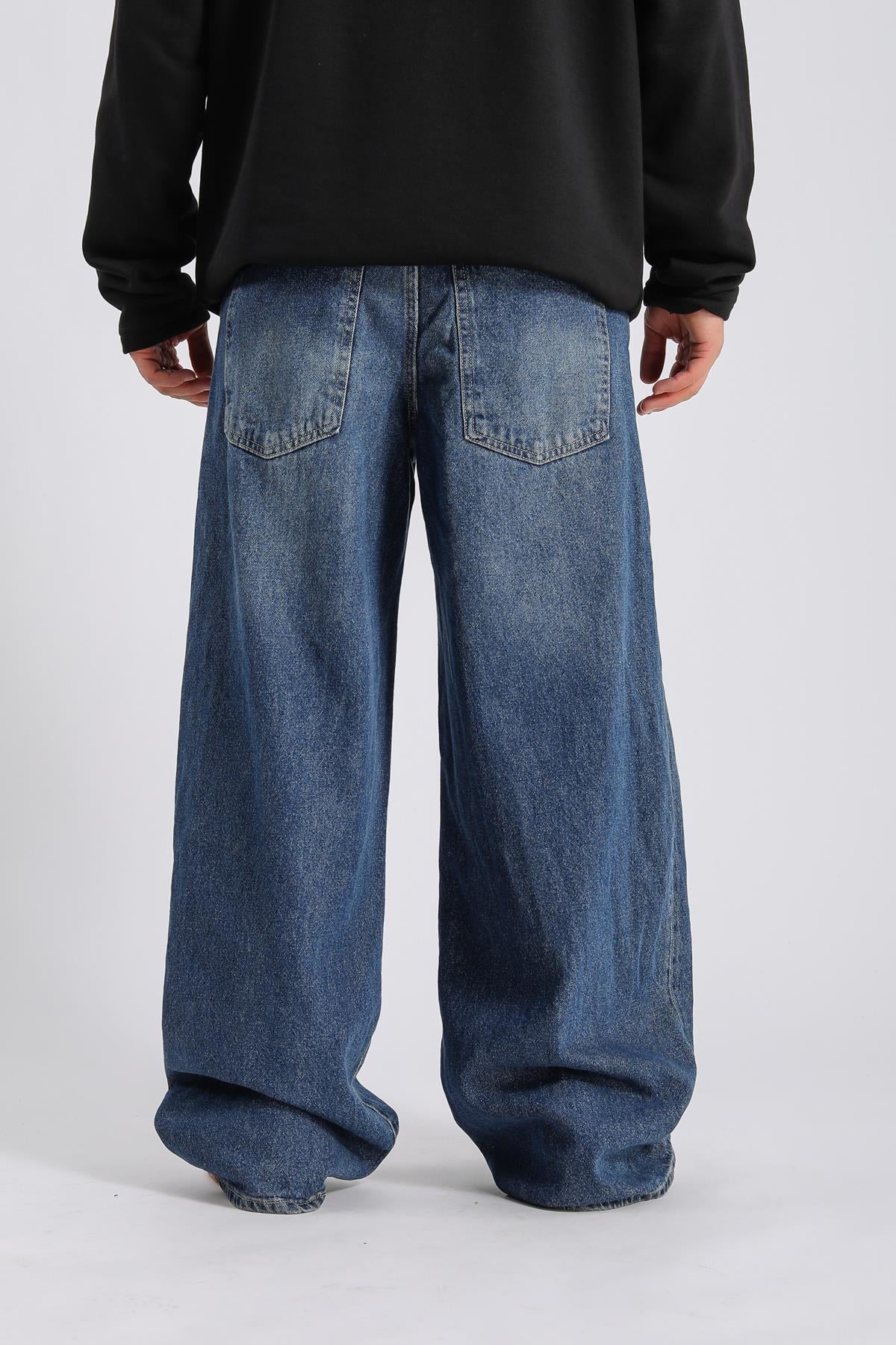 Koyu Mavi Baggy Jean Pantolon P987