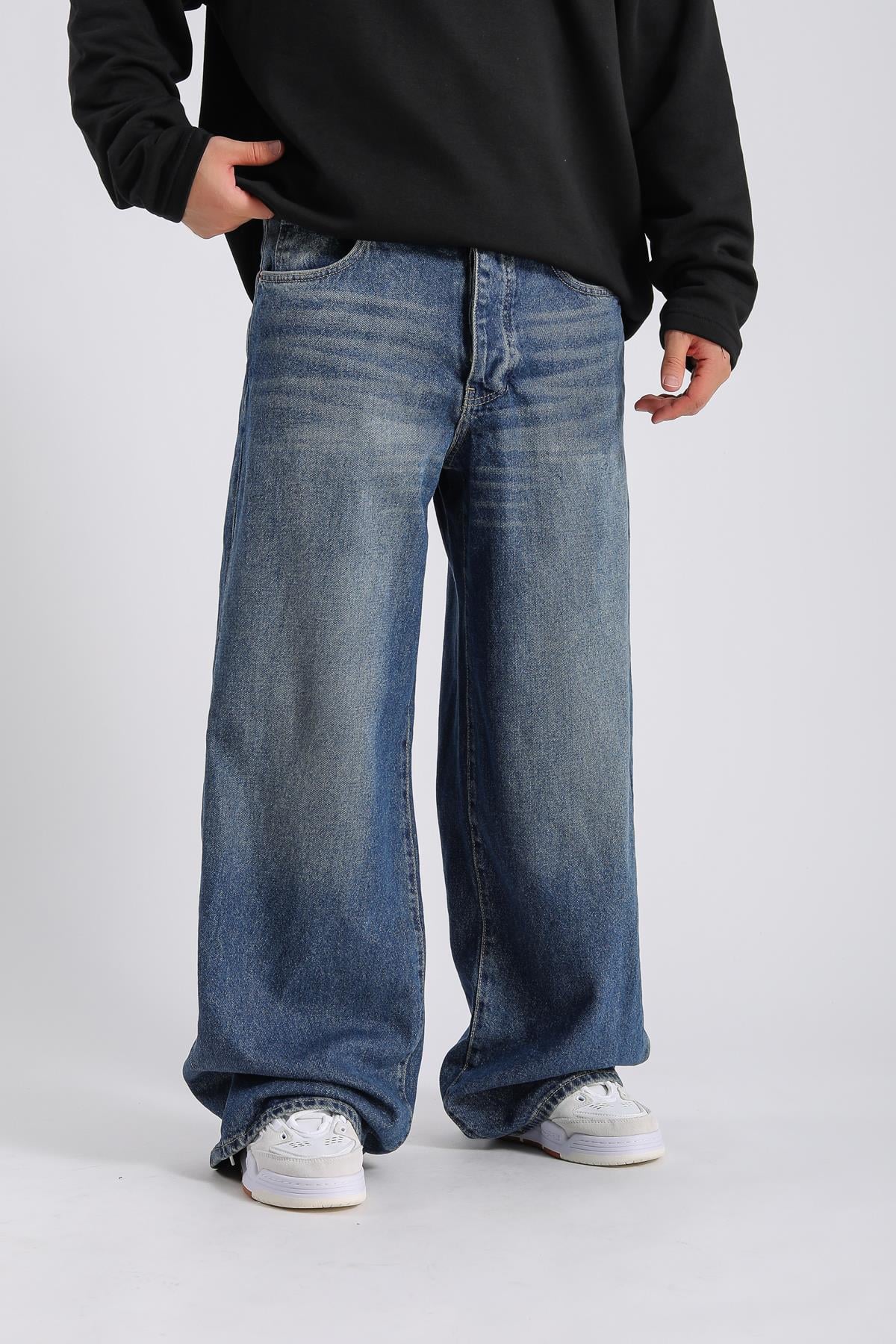 Koyu Mavi Baggy Jean Pantolon P987
