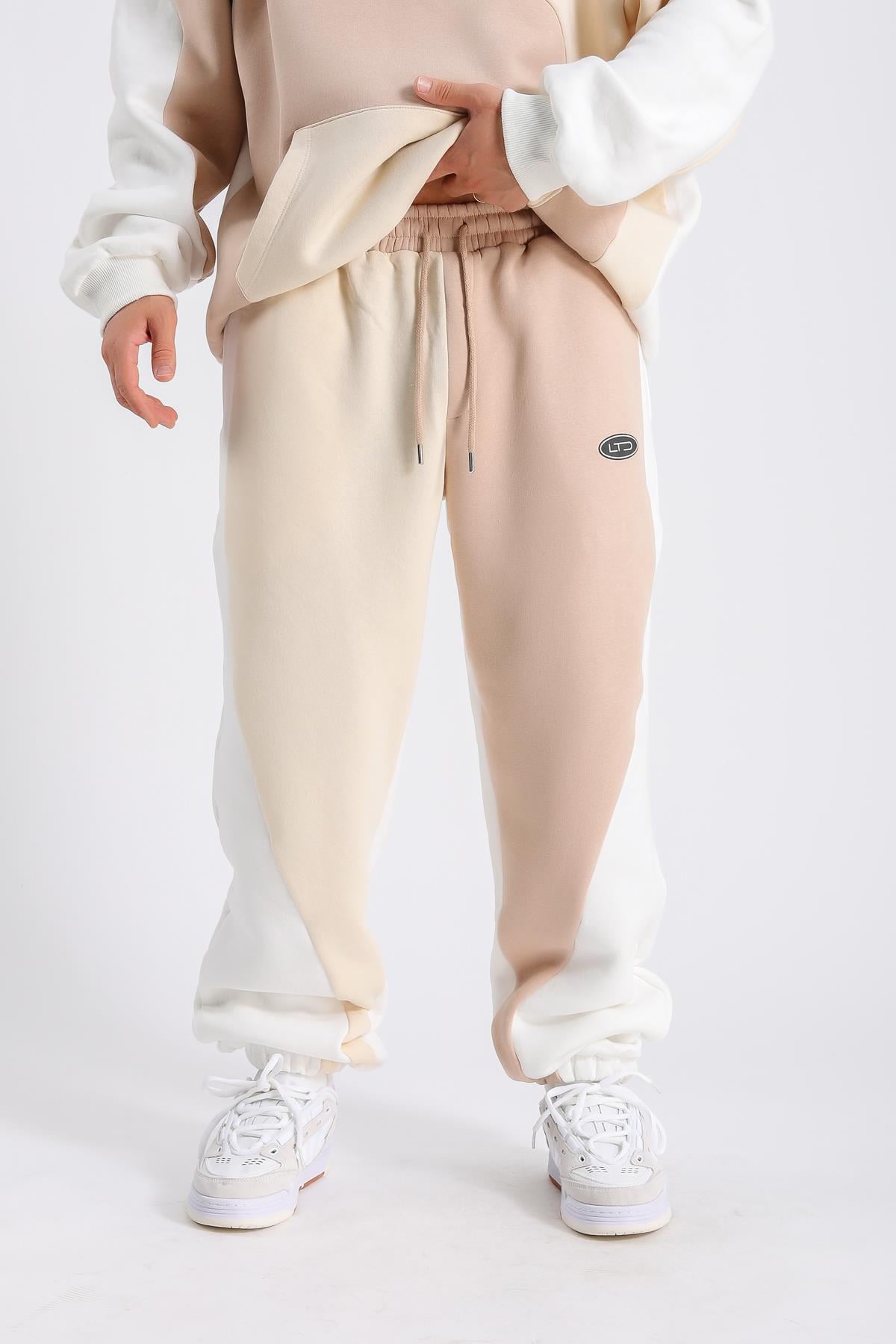 Krem Blok Detay Oversize Takım TKM145