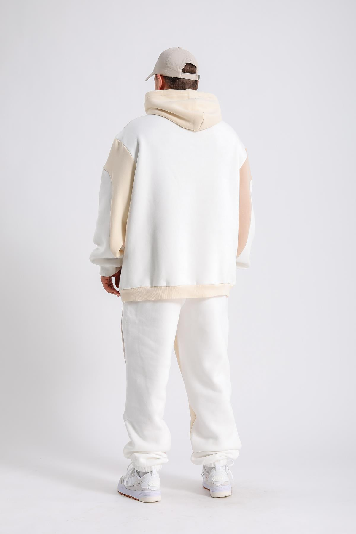 Krem Blok Detay Oversize Takım TKM145
